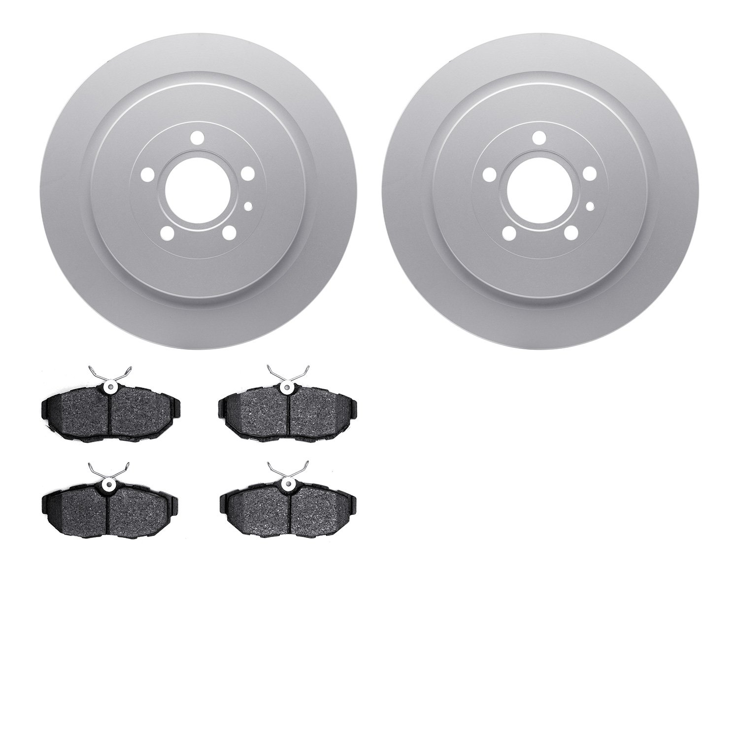 4302-54115 Geospec Brake Rotors with 3000-Series Ceramic Brake Pads Kit, 2013-2014 Ford/Lincoln/Mercury/Mazda, Position: Rear