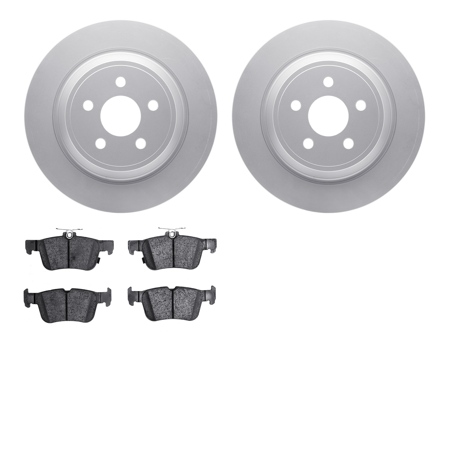 4302-55006 Geospec Brake Rotors with 3000-Series Ceramic Brake Pads Kit, Fits Select Ford/Lincoln/Mercury/Mazda, Position: Rear