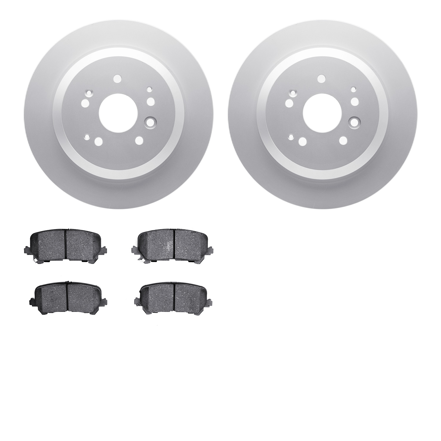 4302-58019 Geospec Brake Rotors with 3000-Series Ceramic Brake Pads Kit, 2014-2016 Acura/Honda, Position: Rear