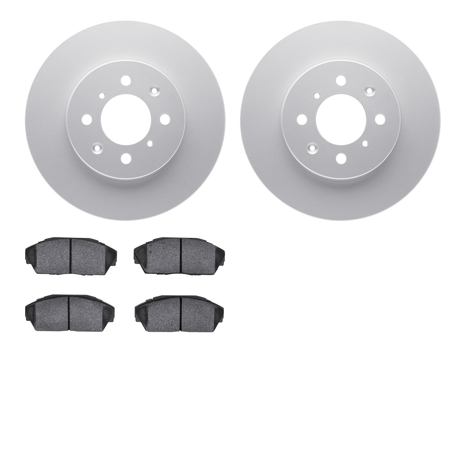 4302-59007 Geospec Brake Rotors with 3000-Series Ceramic Brake Pads Kit, 1990-1993 Acura/Honda, Position: Front