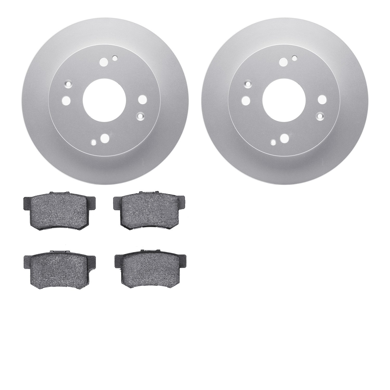 4302-59016 Geospec Brake Rotors with 3000-Series Ceramic Brake Pads Kit, 1992-1997 Acura/Honda, Position: Rear