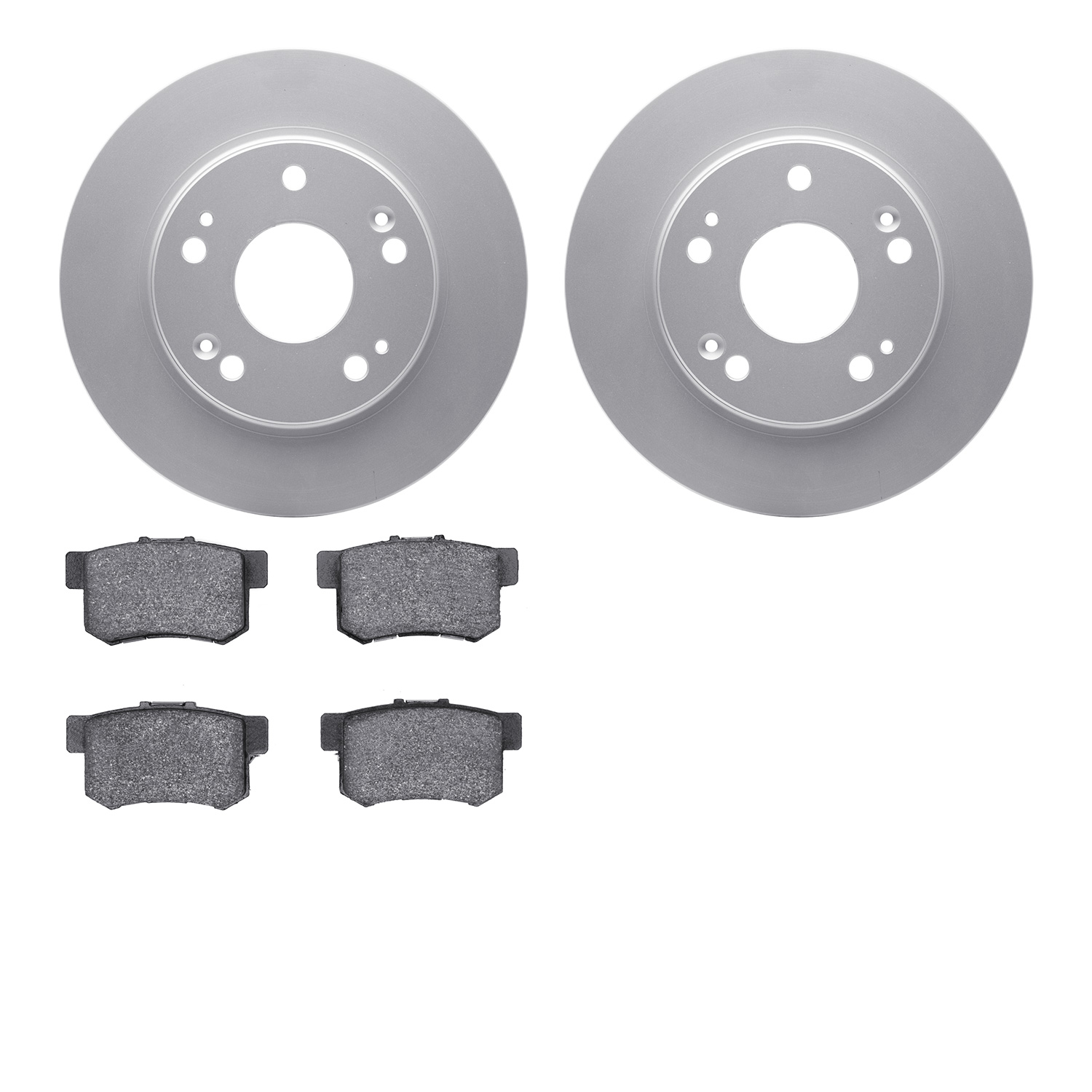 4302-59023 Geospec Brake Rotors with 3000-Series Ceramic Brake Pads Kit, 2011-2015 Acura/Honda, Position: Rear