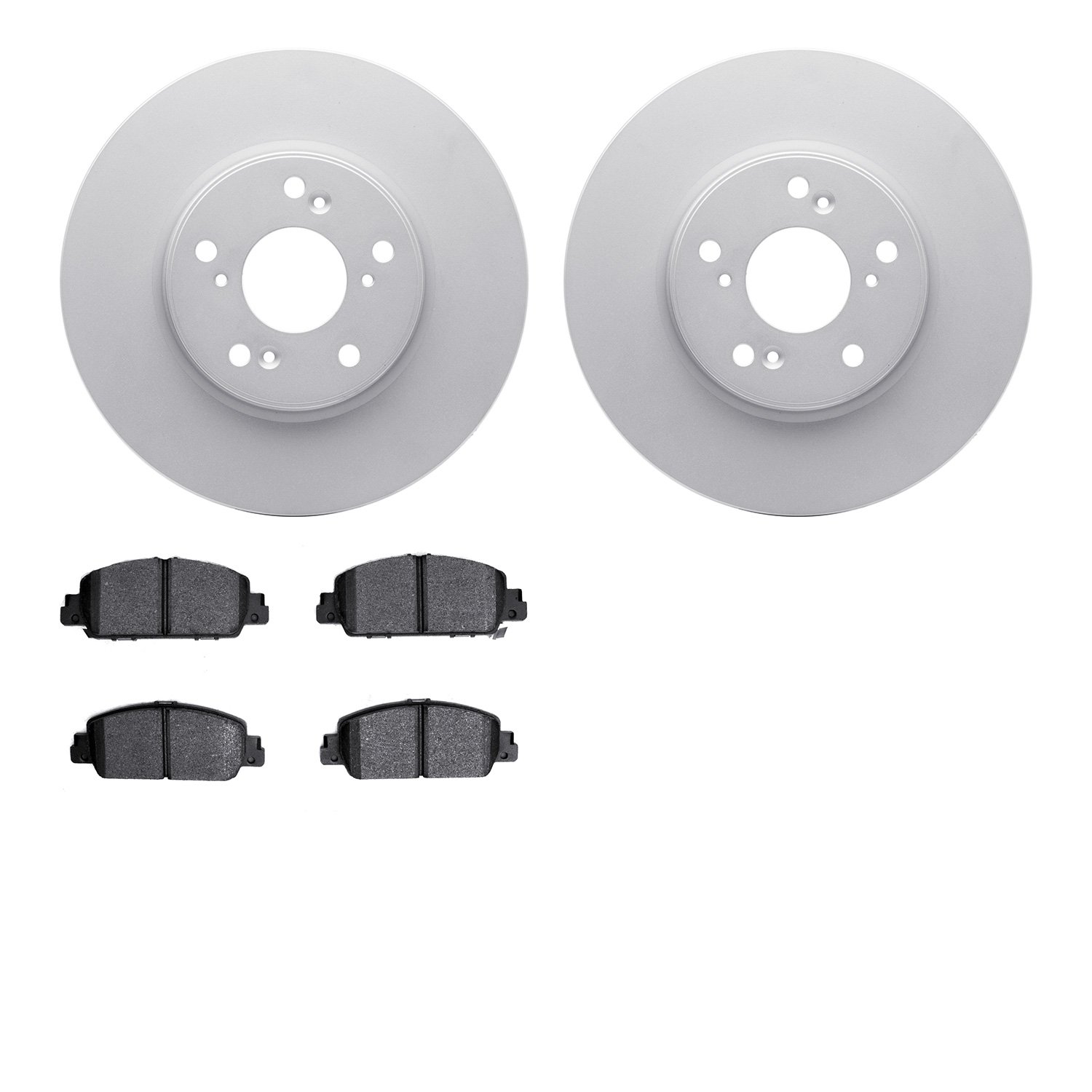 4302-59066 Geospec Brake Rotors with 3000-Series Ceramic Brake Pads Kit, Fits Select Acura/Honda, Position: Front