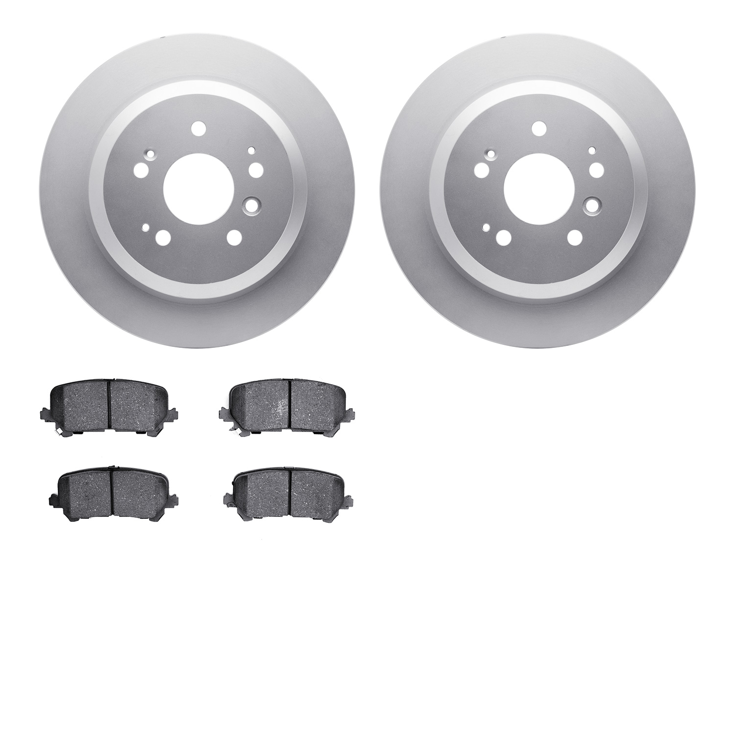 4302-59073 Geospec Brake Rotors with 3000-Series Ceramic Brake Pads Kit, Fits Select Acura/Honda, Position: Rear