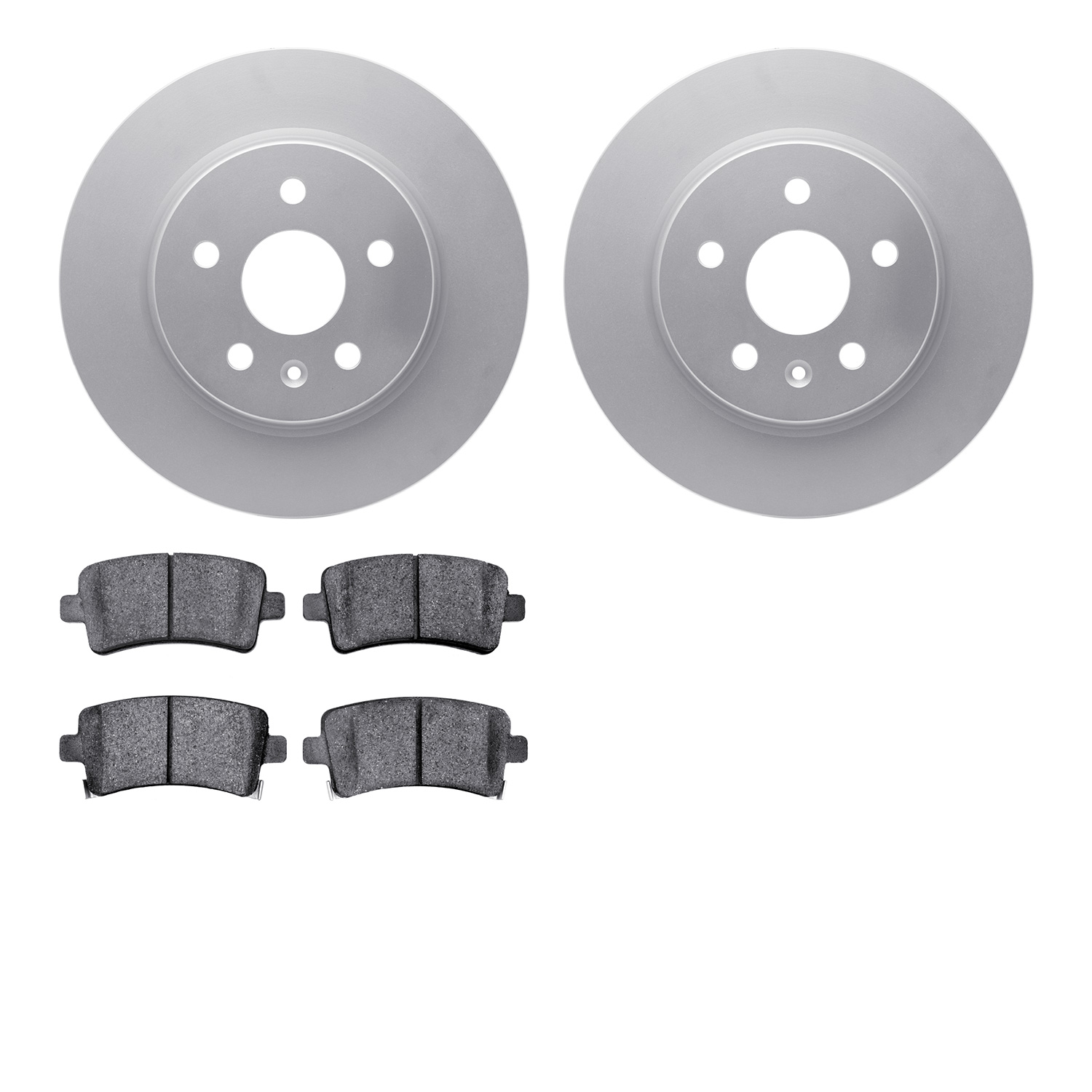 4302-65016 Geospec Brake Rotors with 3000-Series Ceramic Brake Pads Kit, 2010-2020 GM, Position: Rear