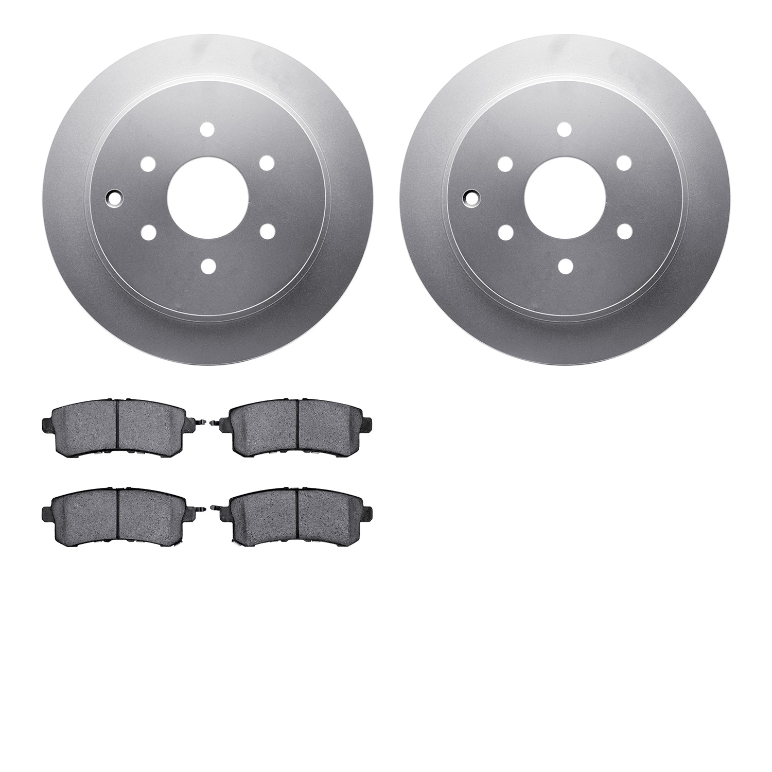 4302-68012 Geospec Brake Rotors with 3000-Series Ceramic Brake Pads Kit, Fits Select Infiniti/Nissan, Position: Rear