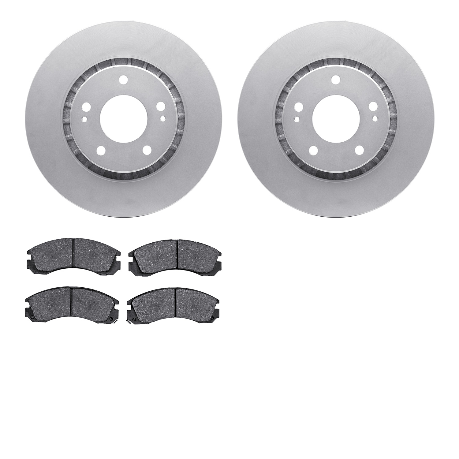 4302-72011 Geospec Brake Rotors with 3000-Series Ceramic Brake Pads Kit, 2009-2015 Mitsubishi, Position: Front