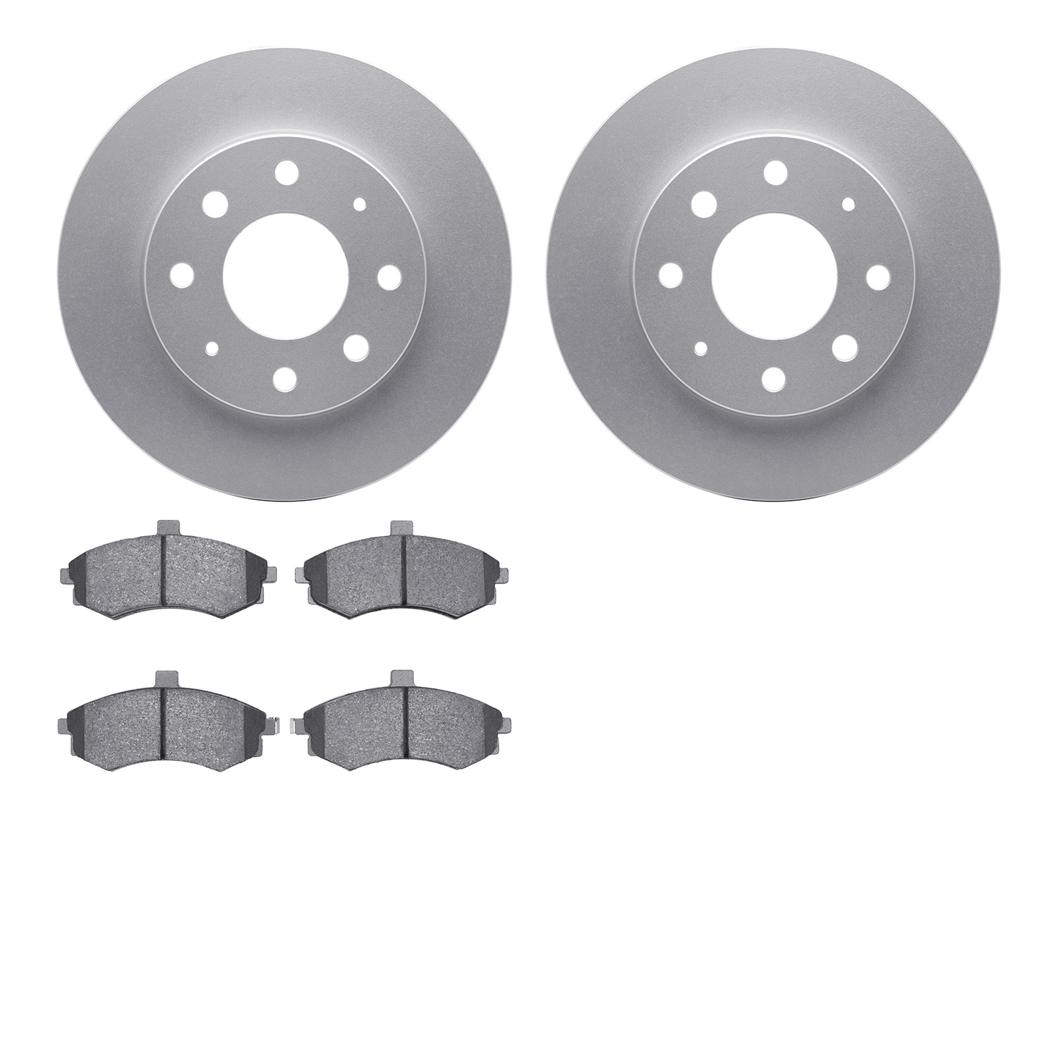 4302-72023 Geospec Brake Rotors with 3000-Series Ceramic Brake Pads Kit, 2002-2005 Kia/Hyundai/Genesis, Position: Front