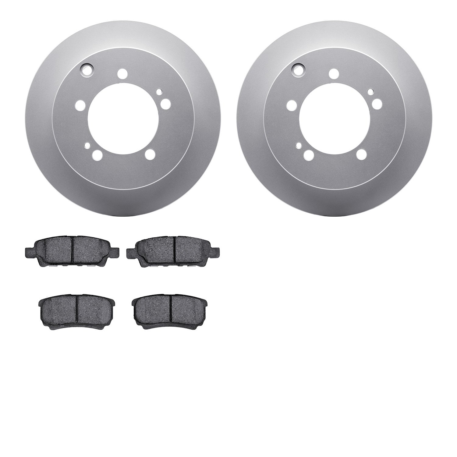 4302-72028 Geospec Brake Rotors with 3000-Series Ceramic Brake Pads Kit, 2004-2007 Mitsubishi, Position: Rear