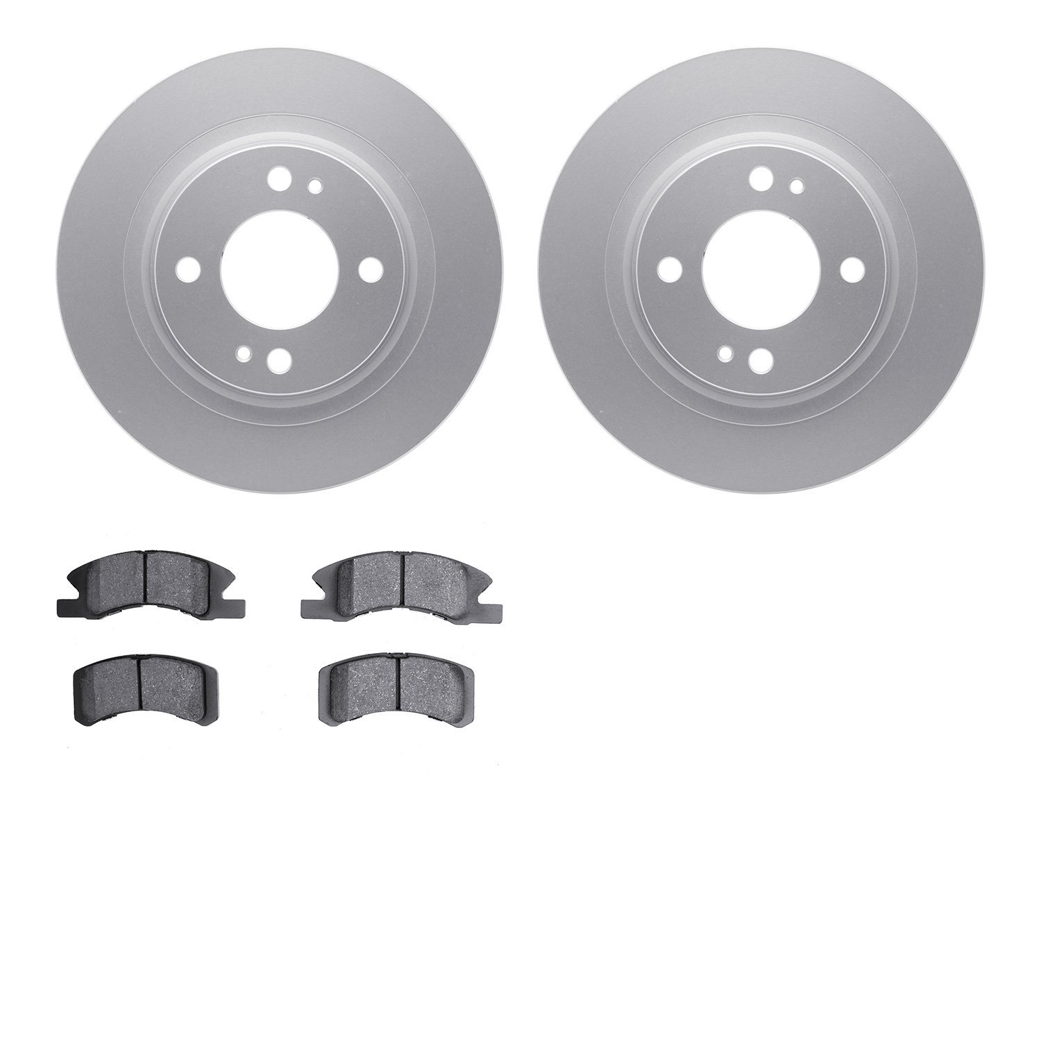 4302-72033 Geospec Brake Rotors with 3000-Series Ceramic Brake Pads Kit, Fits Select Multiple Makes/Models, Position: Front