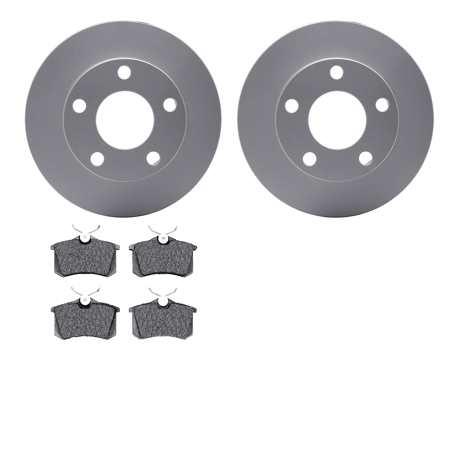 4302-73010 Geospec Brake Rotors with 3000-Series Ceramic Brake Pads Kit, 1998-2001 Audi/Volkswagen, Position: Rear