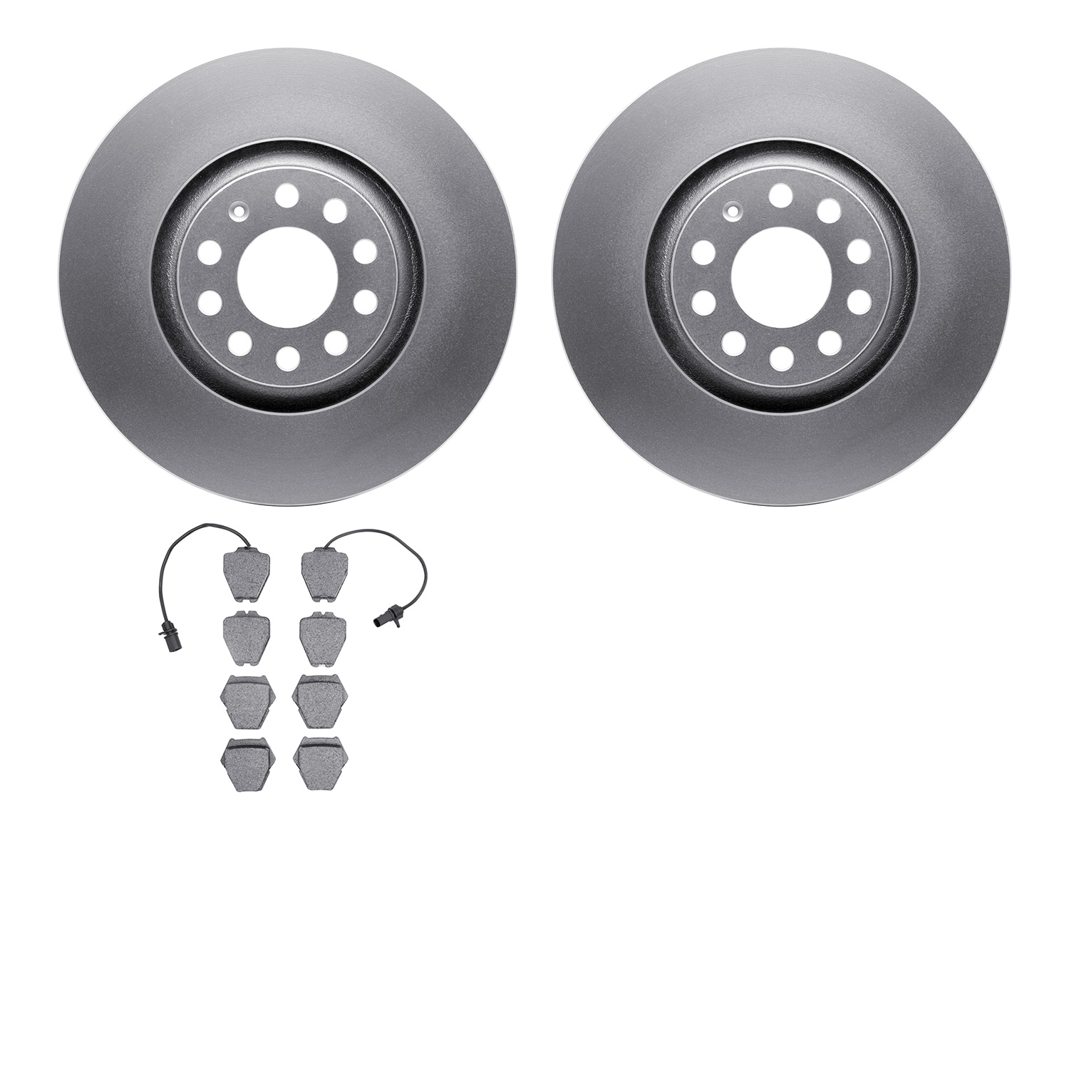 4302-73017 Geospec Brake Rotors with 3000-Series Ceramic Brake Pads Kit, 1999-2005 Audi/Volkswagen, Position: Front