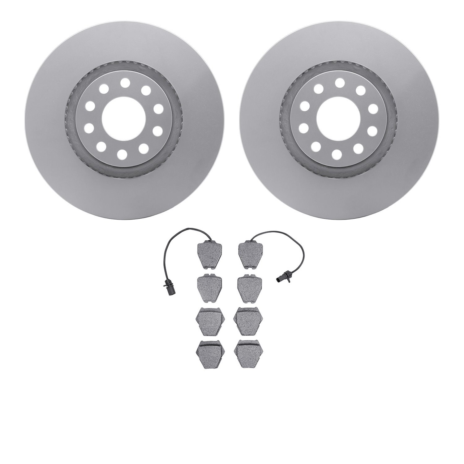 4302-74008 Geospec Brake Rotors with 3000-Series Ceramic Brake Pads Kit, 2002-2005 Audi/Volkswagen, Position: Front