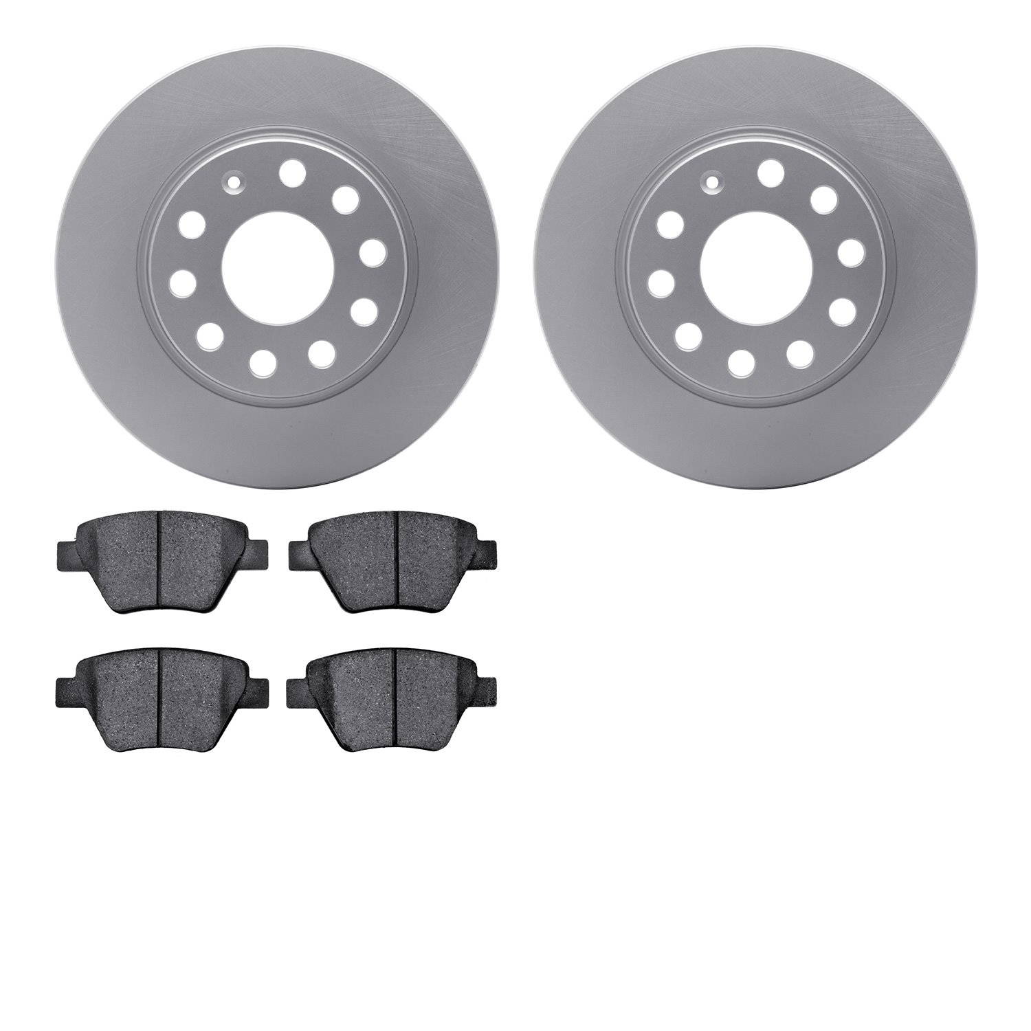 4302-74010 Geospec Brake Rotors with 3000-Series Ceramic Brake Pads Kit, 2005-2018 Audi/Volkswagen, Position: Rear