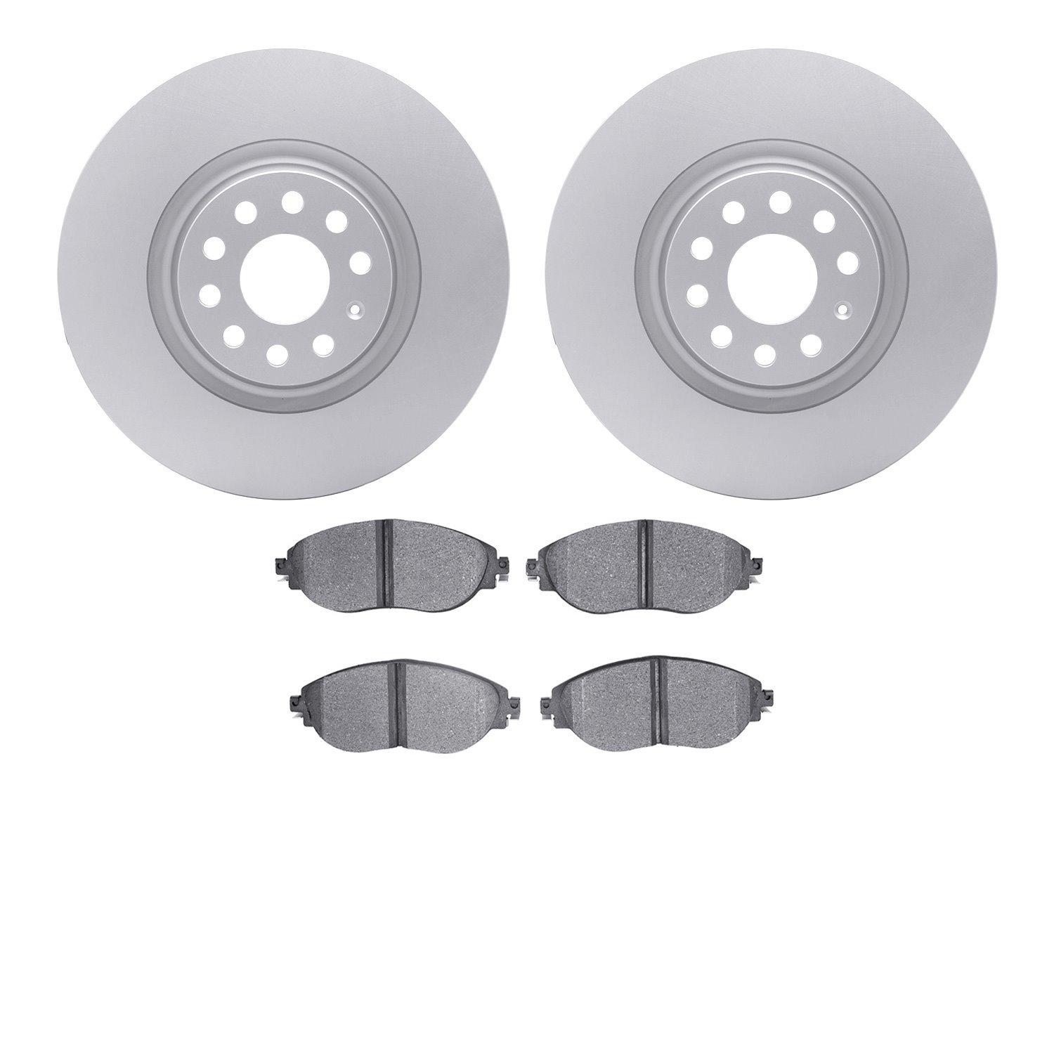 4302-74013 Geospec Brake Rotors with 3000-Series Ceramic Brake Pads Kit, Fits Select Audi/Volkswagen, Position: Front