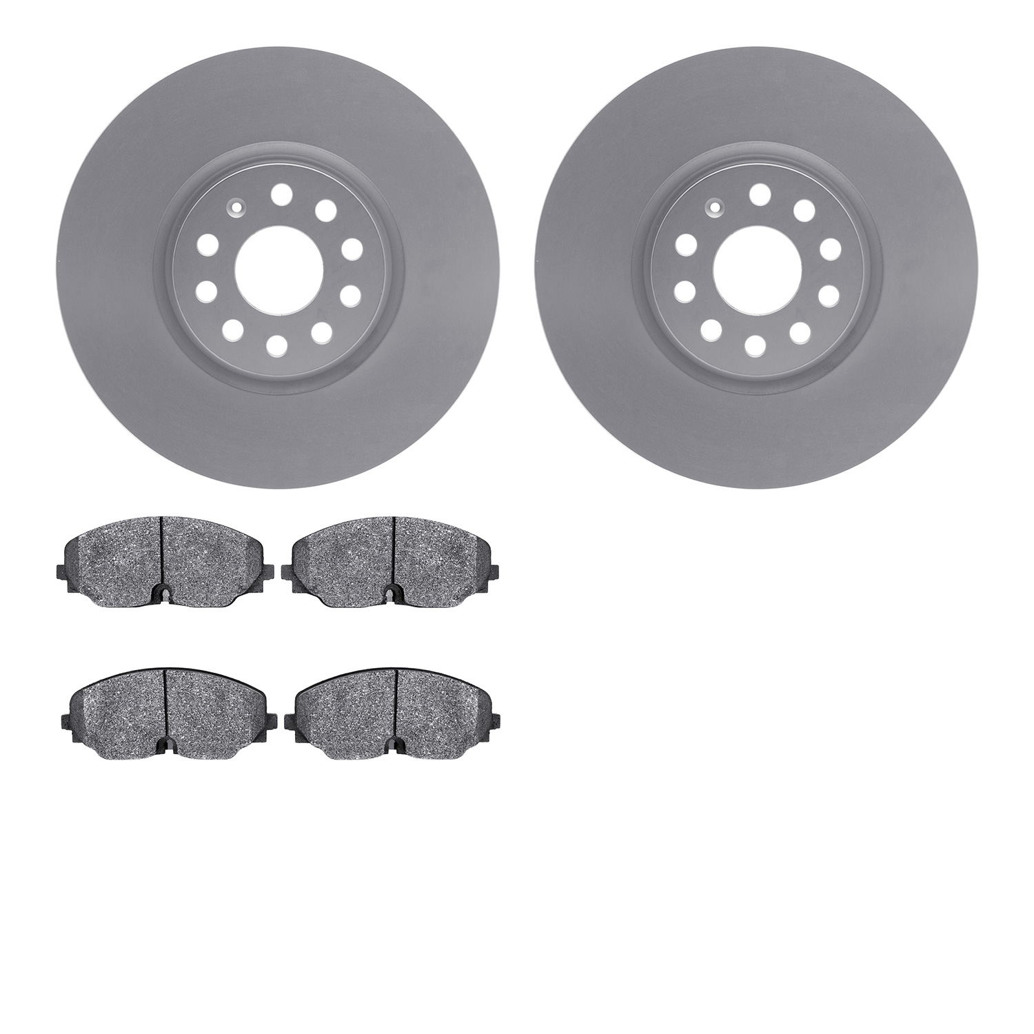 4302-74049 Geospec Brake Rotors with 3000-Series Ceramic Brake Pads Kit, Fits Select Audi/Volkswagen, Position: Front