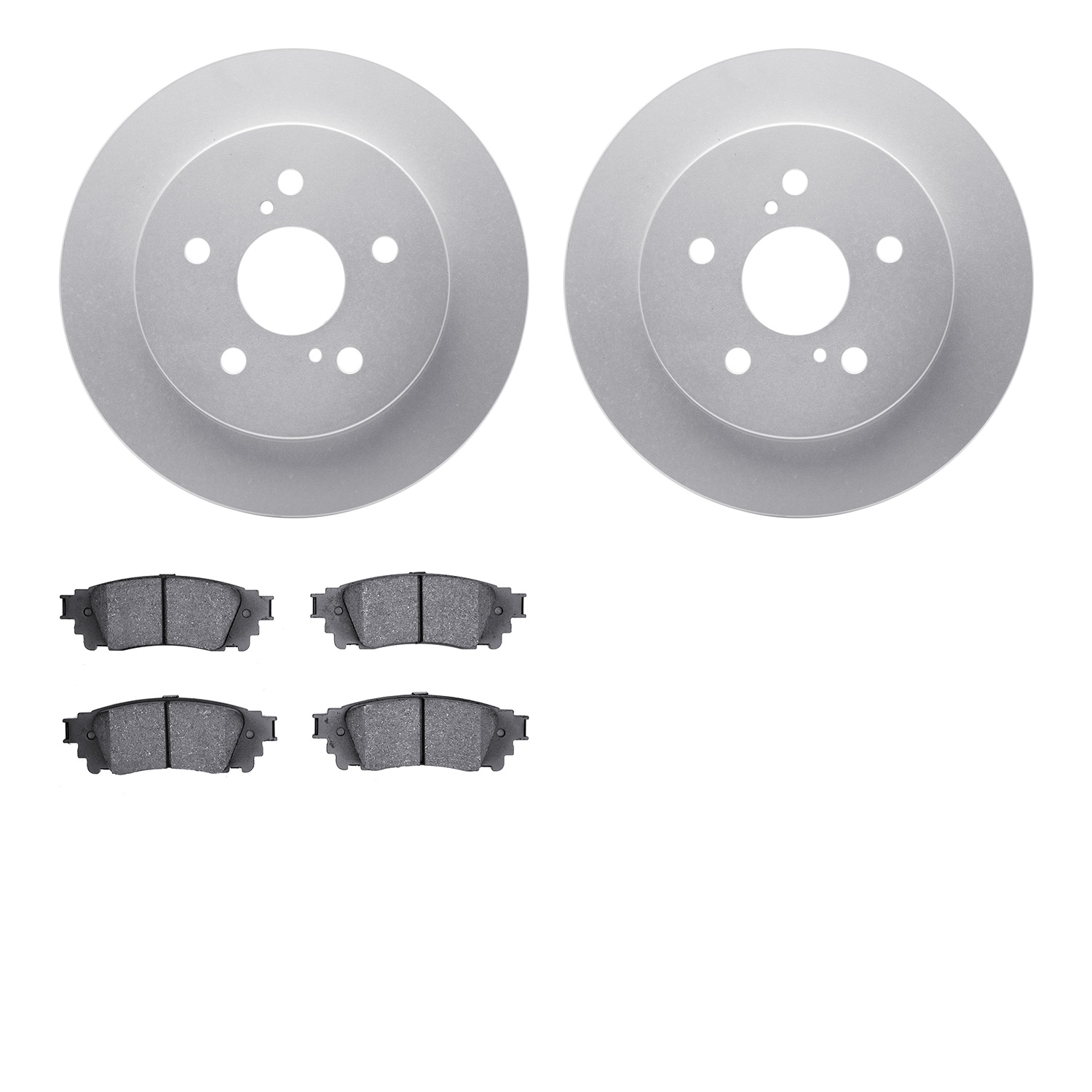 4302-75029 Geospec Brake Rotors with 3000-Series Ceramic Brake Pads Kit, 2015-2021 Lexus/Toyota/Scion, Position: Rear