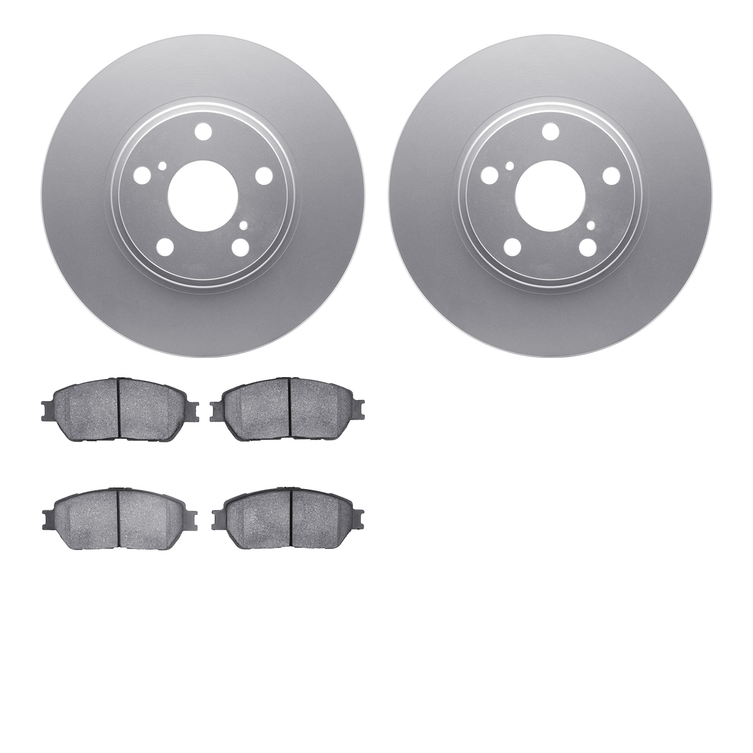 4302-76045 Geospec Brake Rotors with 3000-Series Ceramic Brake Pads Kit, 2003-2006 Lexus/Toyota/Scion, Position: Front