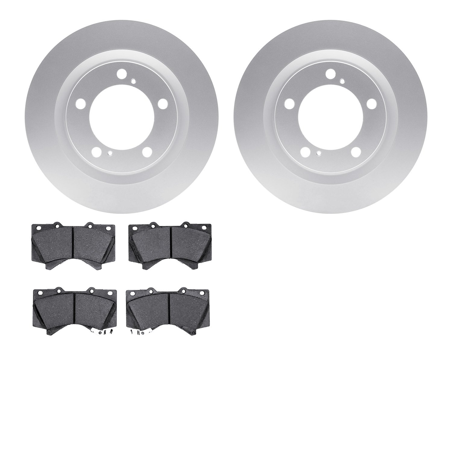 4302-76071 Geospec Brake Rotors with 3000-Series Ceramic Brake Pads Kit, Fits Select Lexus/Toyota/Scion, Position: Front