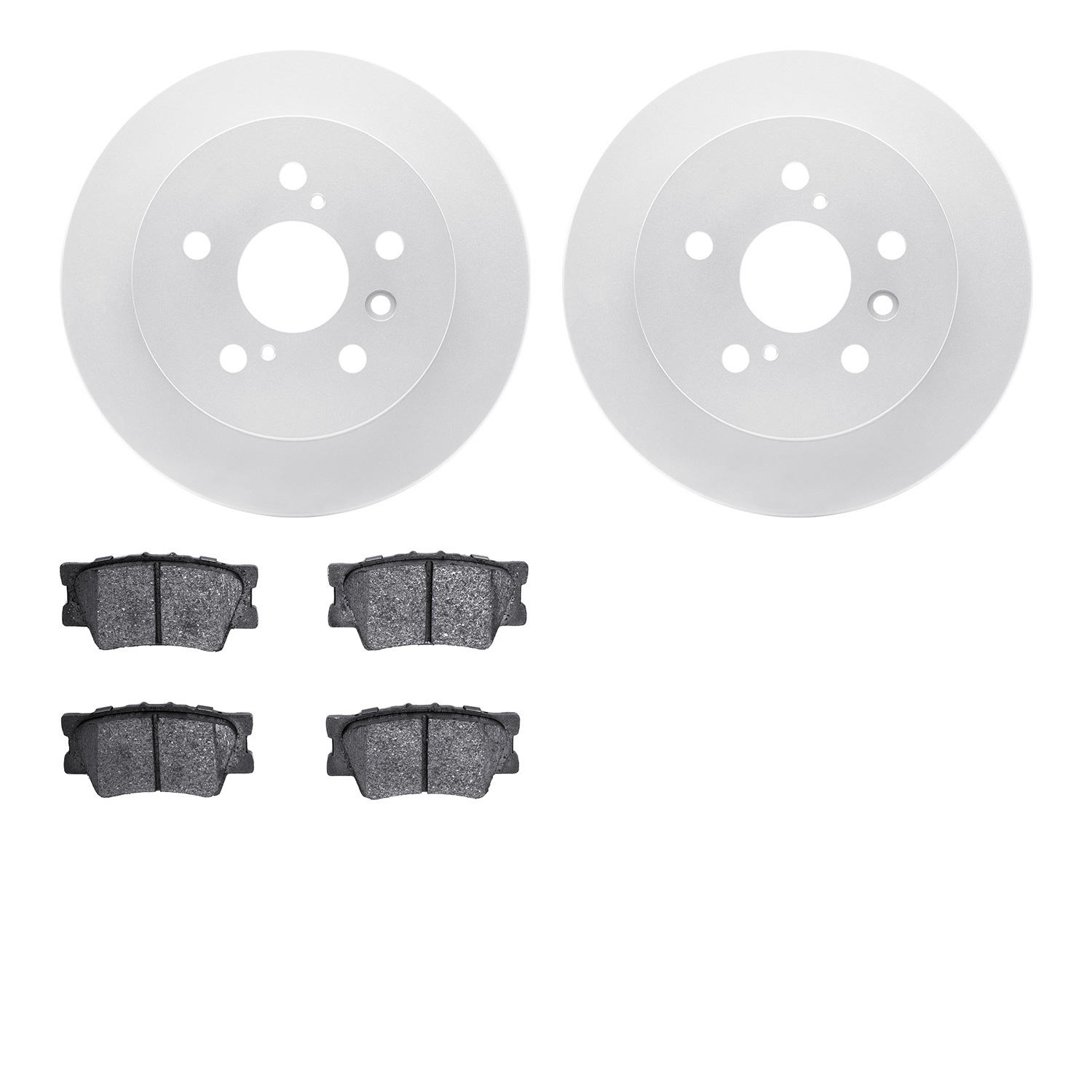 4302-76090 Geospec Brake Rotors with 3000-Series Ceramic Brake Pads Kit, 2012-2018 Lexus/Toyota/Scion, Position: Rear