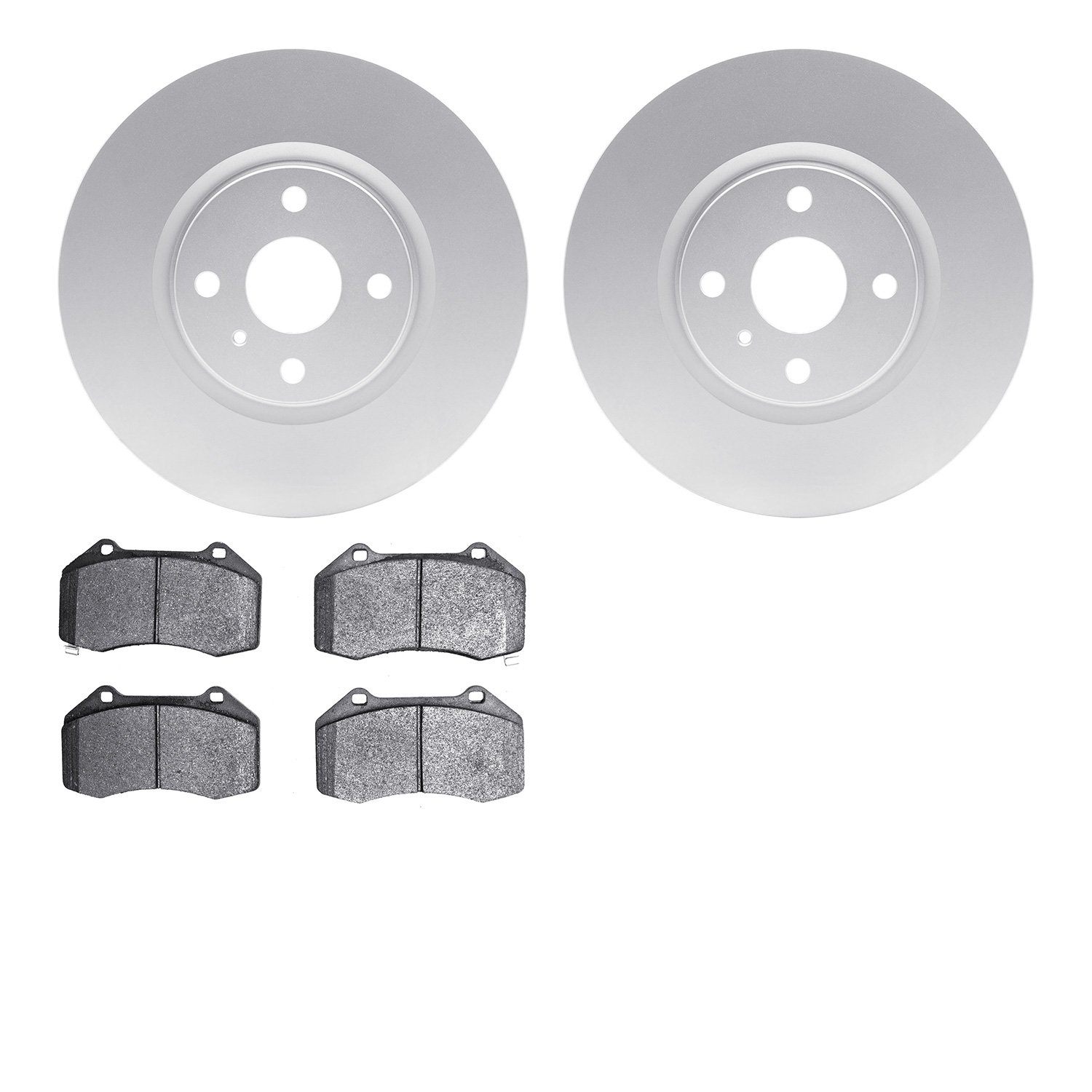 4302-80030 Geospec Brake Rotors with 3000-Series Ceramic Brake Pads Kit, Fits Select Multiple Makes/Models, Position: Front