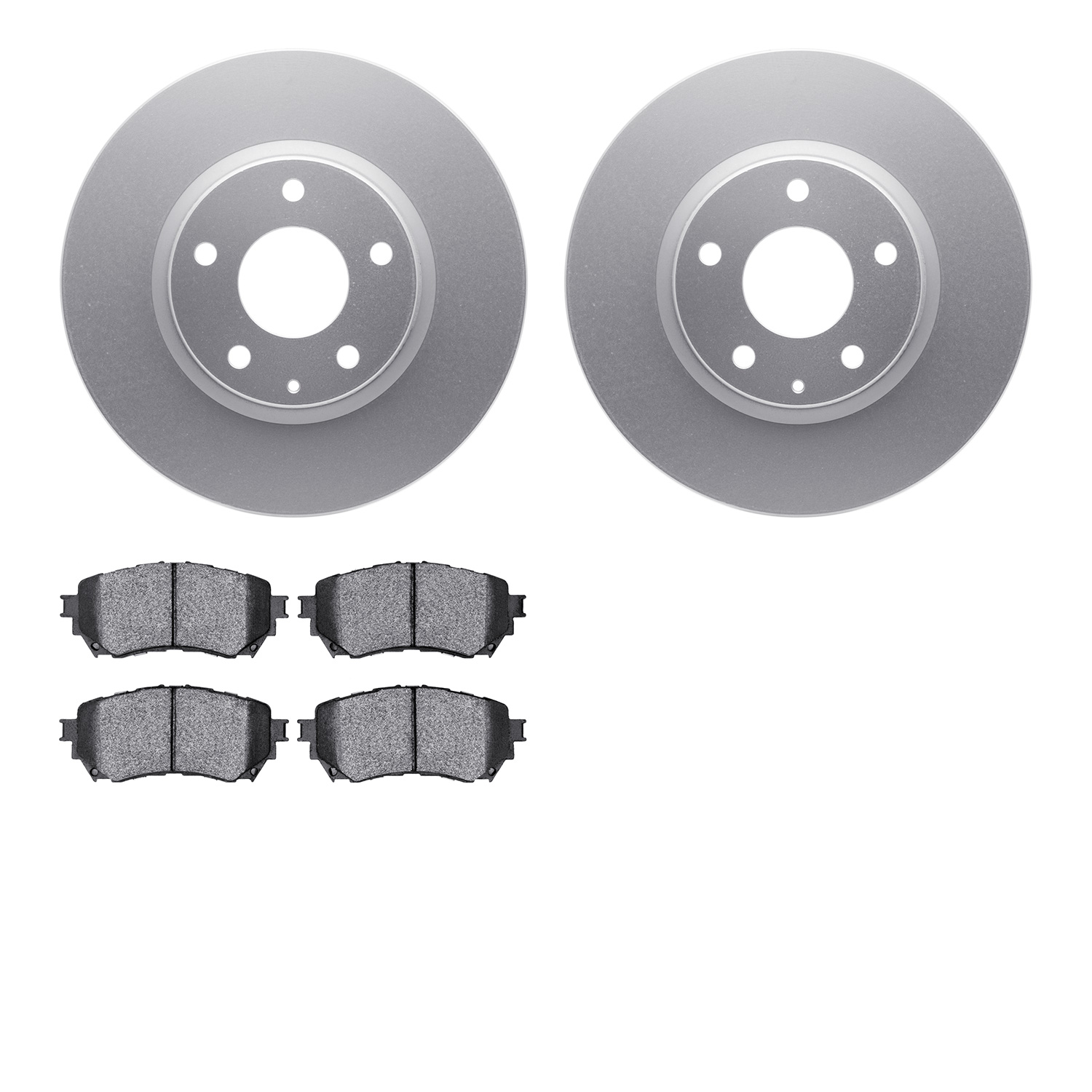 4302-80038 Geospec Brake Rotors with 3000-Series Ceramic Brake Pads Kit, 2014-2015 Ford/Lincoln/Mercury/Mazda, Position: Front