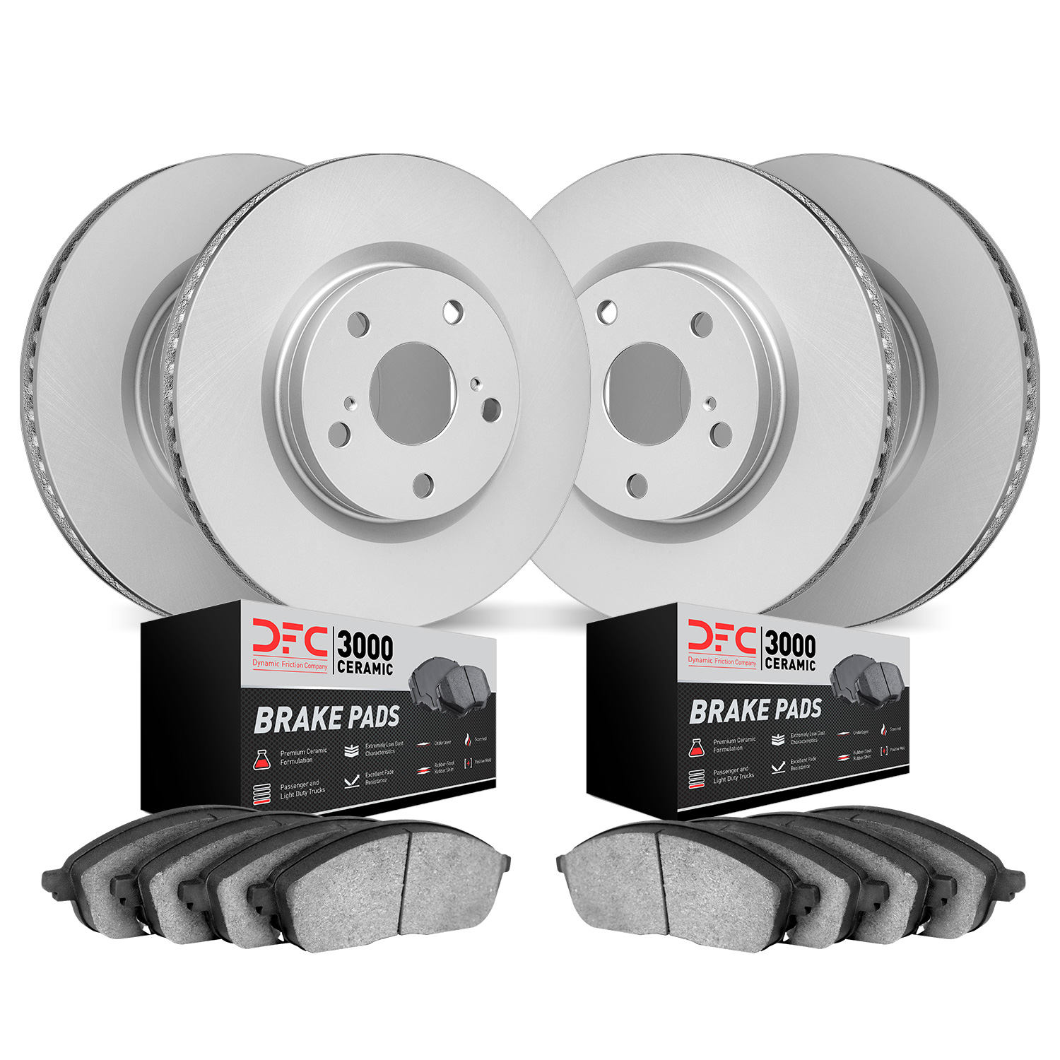 4304-01004 Geospec Brake Rotors with 3000-Series Ceramic Brake Pads Kit, 2009-2017 Suzuki, Position: Front and Rear