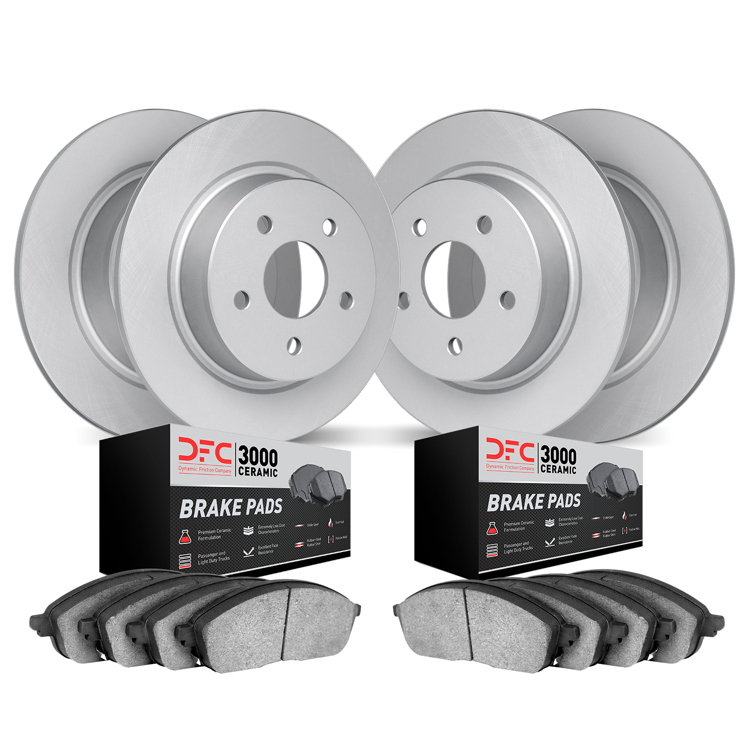 4304-31012 Geospec Brake Rotors with 3000-Series Ceramic Brake Pads Kit, 1995-1998 BMW, Position: Front and Rear
