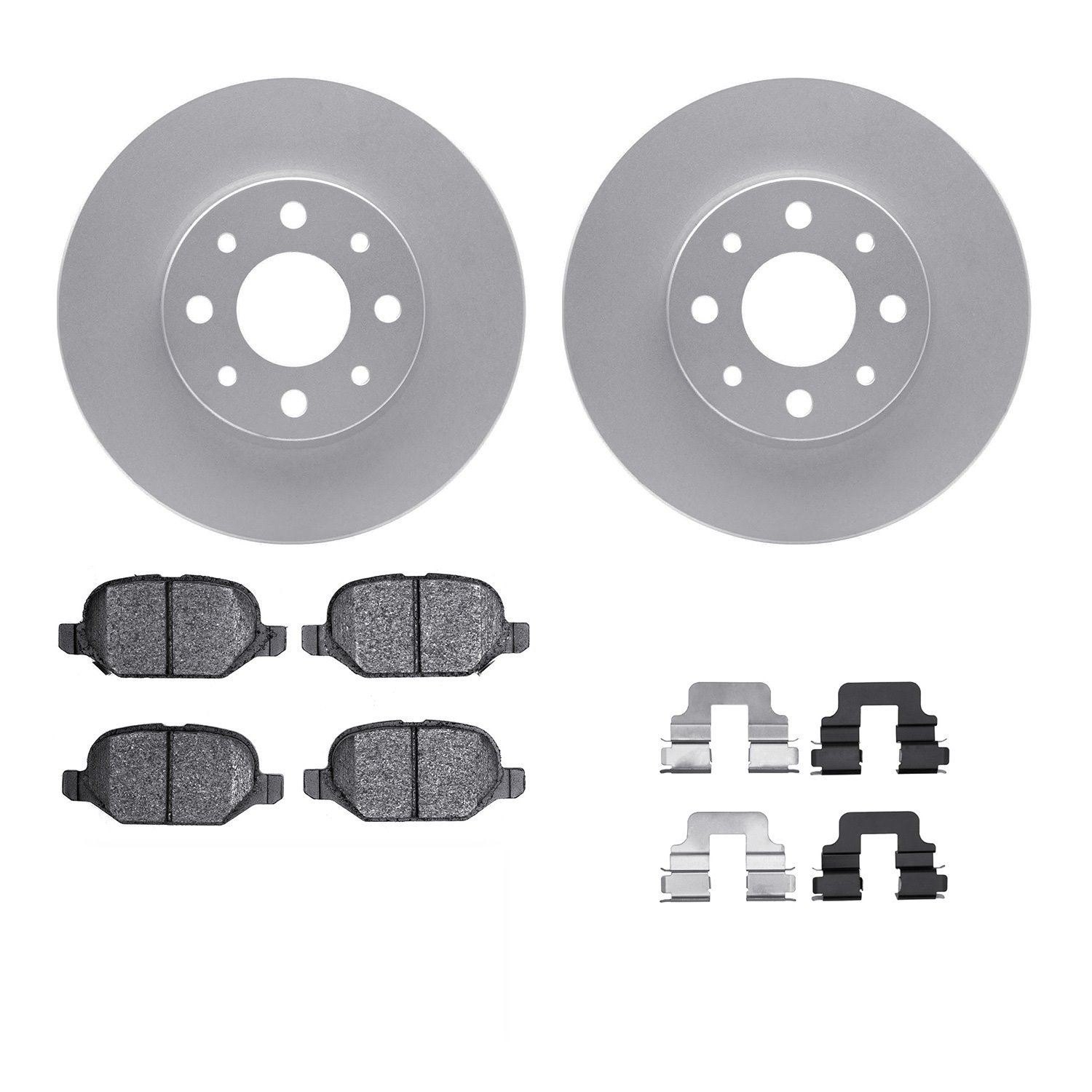4312-07003 Geospec Brake Rotors with 3000-Series Ceramic Brake Pads & Hardware, 2013-2019 Mopar, Position: Rear