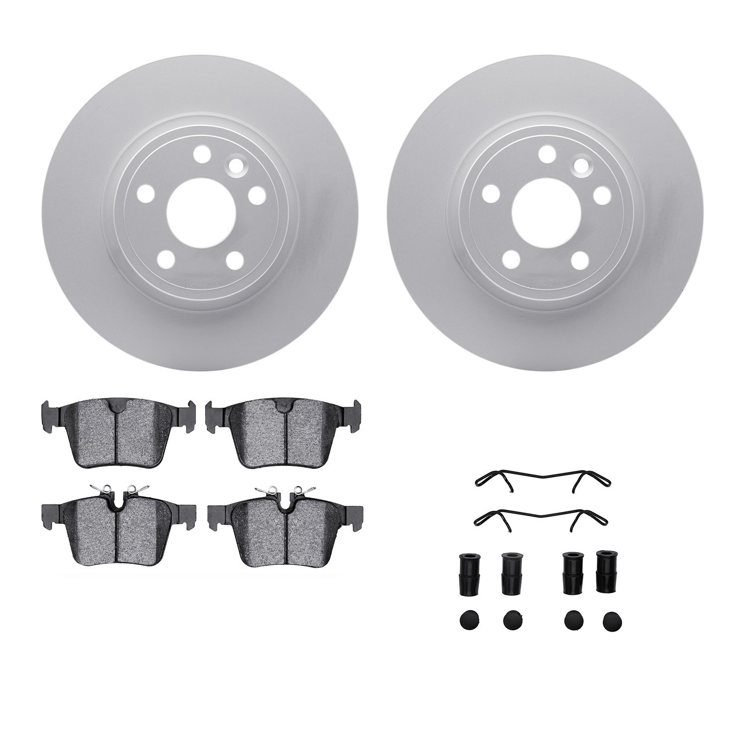4312-11021 Geospec Brake Rotors with 3000-Series Ceramic Brake Pads & Hardware, 2015-2020 Multiple Makes/Models, Position: Rear