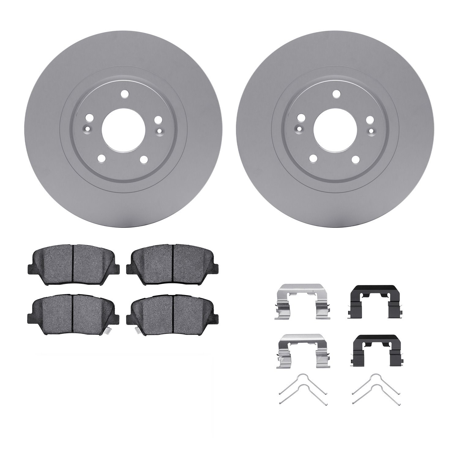4312-21029 Geospec Brake Rotors with 3000-Series Ceramic Brake Pads & Hardware, 2015-2020 Kia/Hyundai/Genesis, Position: Front