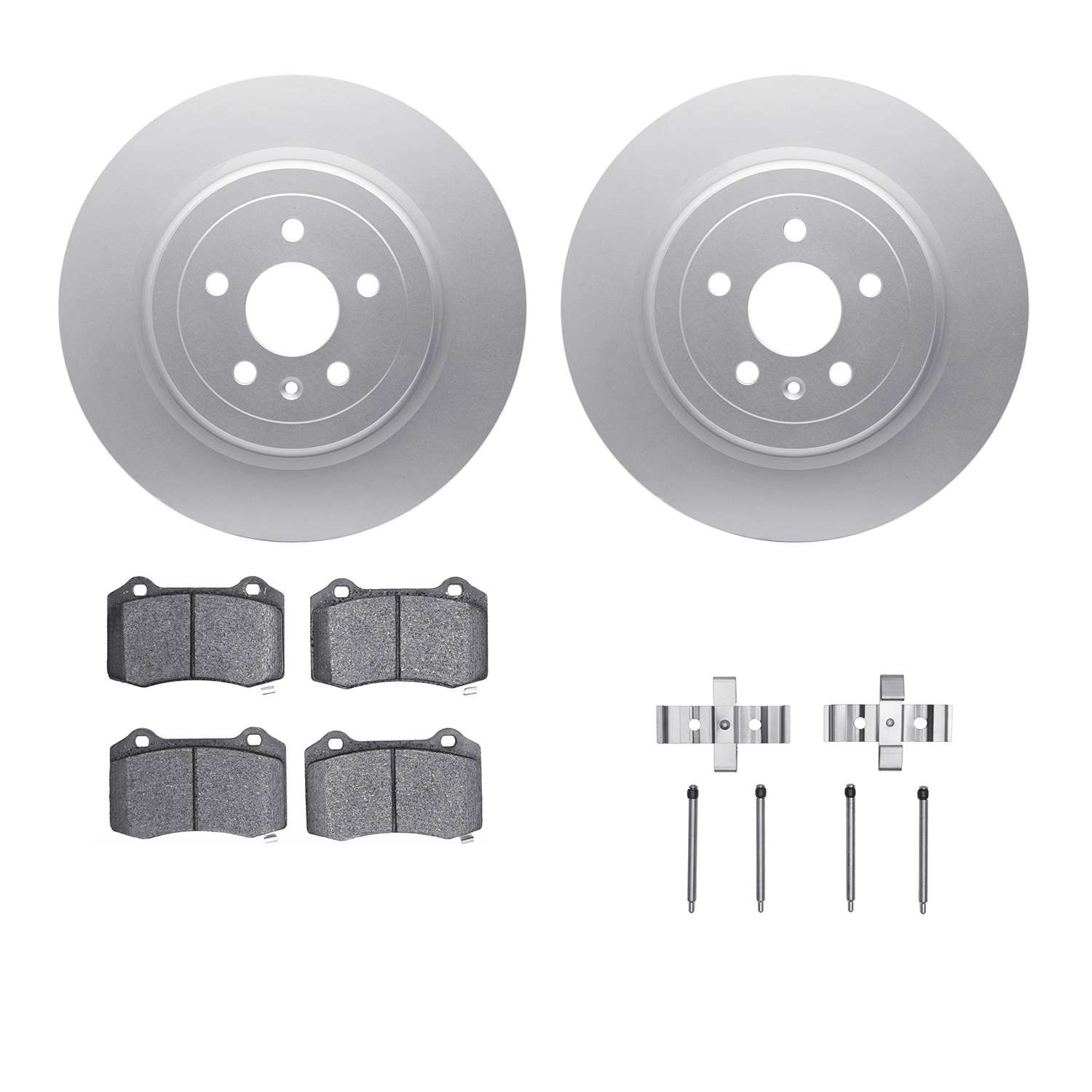 4312-26002 Geospec Brake Rotors with 3000-Series Ceramic Brake Pads & Hardware, 2012-2020 Tesla, Position: Rear