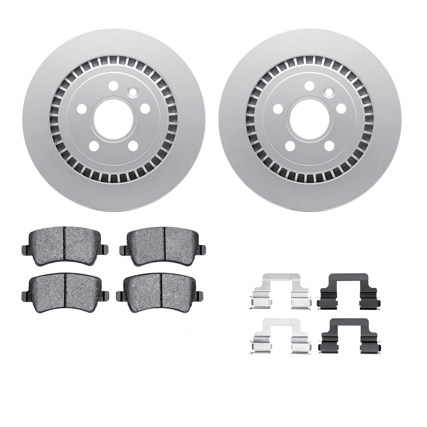 4312-27031 Geospec Brake Rotors with 3000-Series Ceramic Brake Pads & Hardware, 2016-2018 Volvo, Position: Rear
