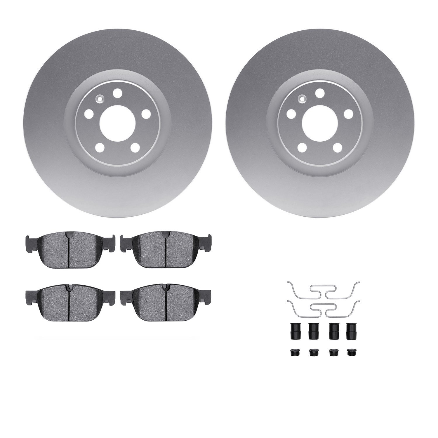 4312-27041 Geospec Brake Rotors with 3000-Series Ceramic Brake Pads & Hardware, Fits Select Multiple Makes/Models, Position: Fro