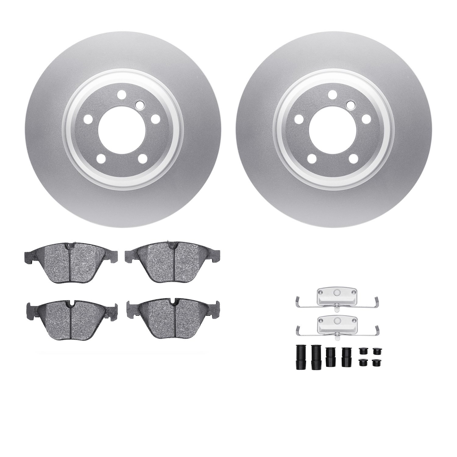 4312-31042 Geospec Brake Rotors with 3000-Series Ceramic Brake Pads & Hardware, 2007-2015 BMW, Position: Front