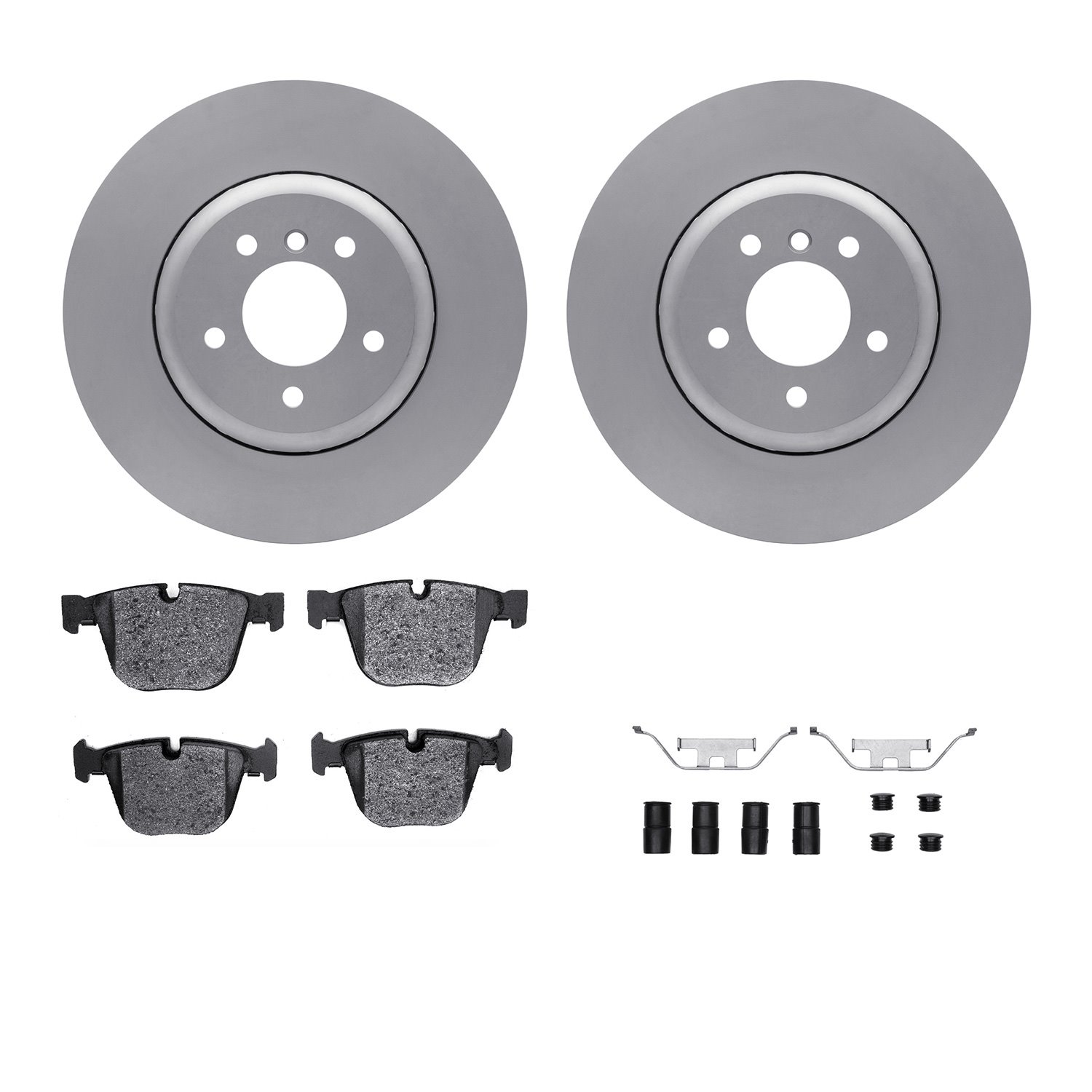 4312-31045 Geospec Brake Rotors with 3000-Series Ceramic Brake Pads & Hardware, 2004-2010 BMW, Position: Rear