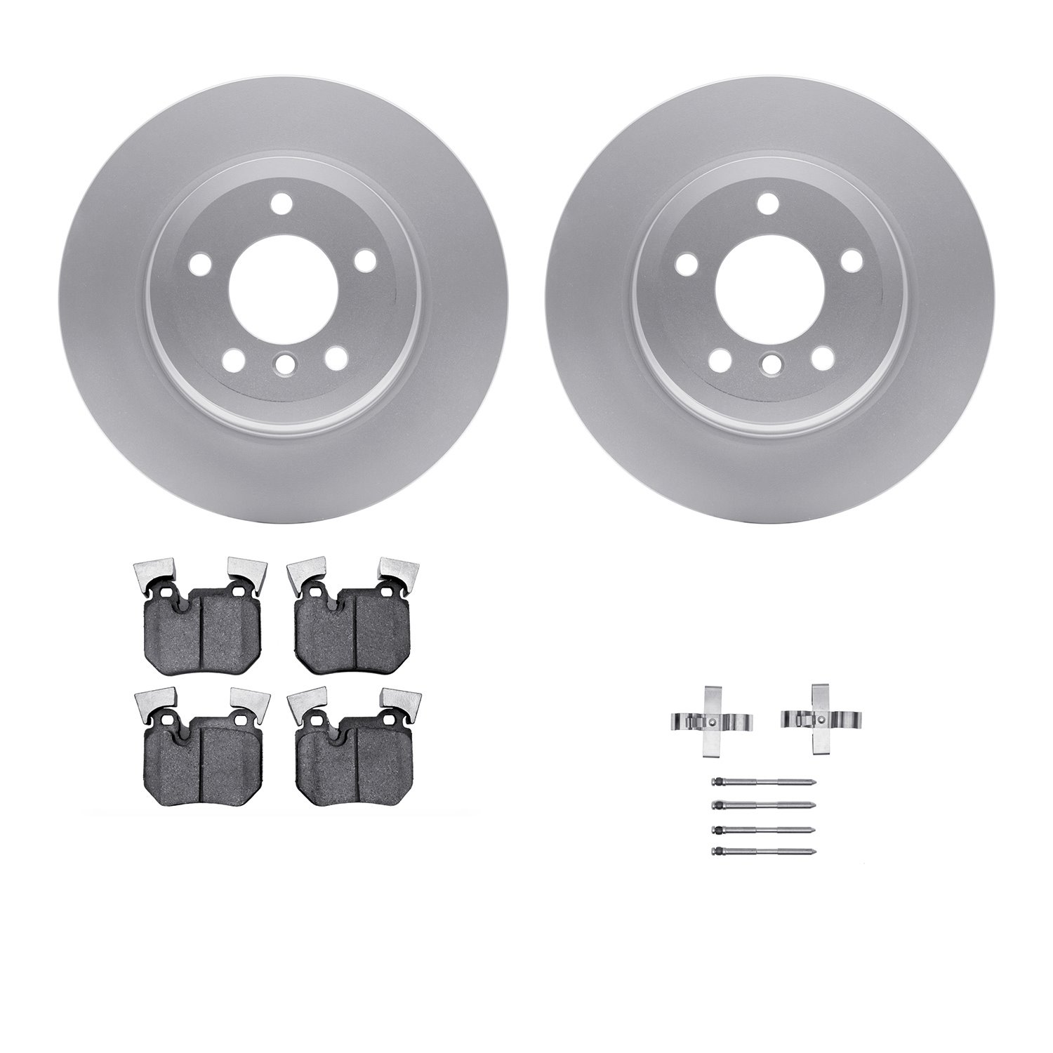 4312-31068 Geospec Brake Rotors with 3000-Series Ceramic Brake Pads & Hardware, 2008-2013 BMW, Position: Rear