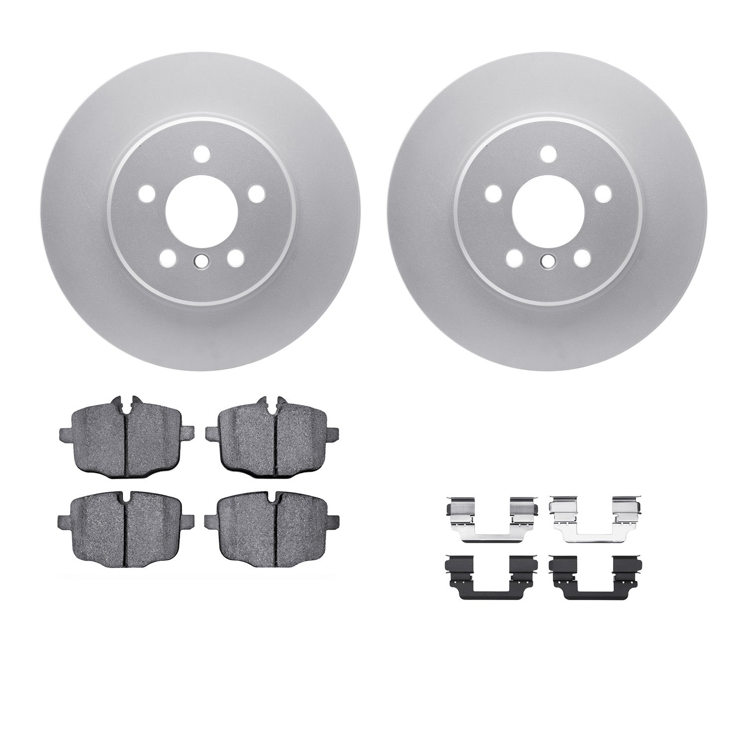 4312-31074 Geospec Brake Rotors with 3000-Series Ceramic Brake Pads & Hardware, 2011-2019 BMW, Position: Rear
