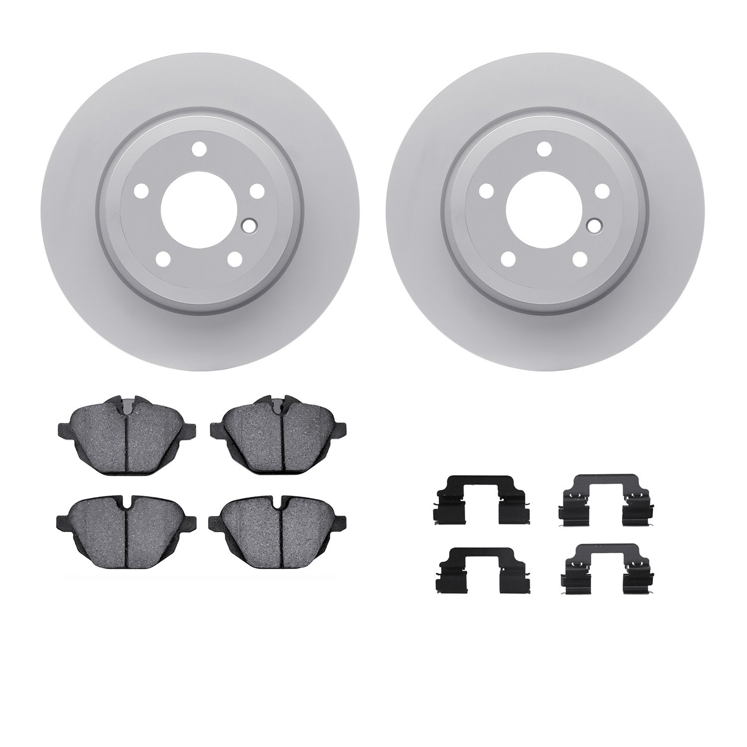 4312-31076 Geospec Brake Rotors with 3000-Series Ceramic Brake Pads & Hardware, 2011-2016 BMW, Position: Rear