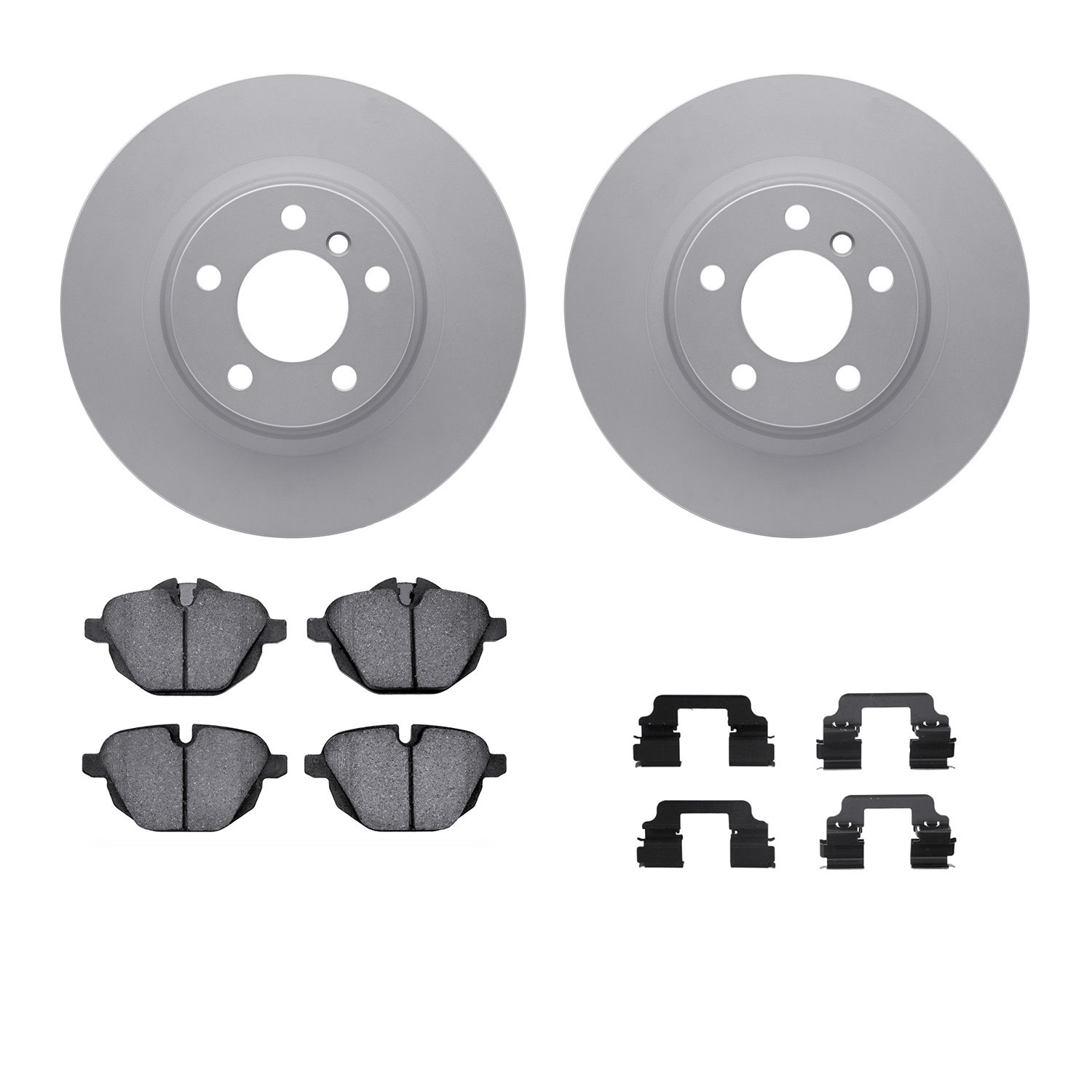 4312-31077 Geospec Brake Rotors with 3000-Series Ceramic Brake Pads & Hardware, 2011-2018 BMW, Position: Rear
