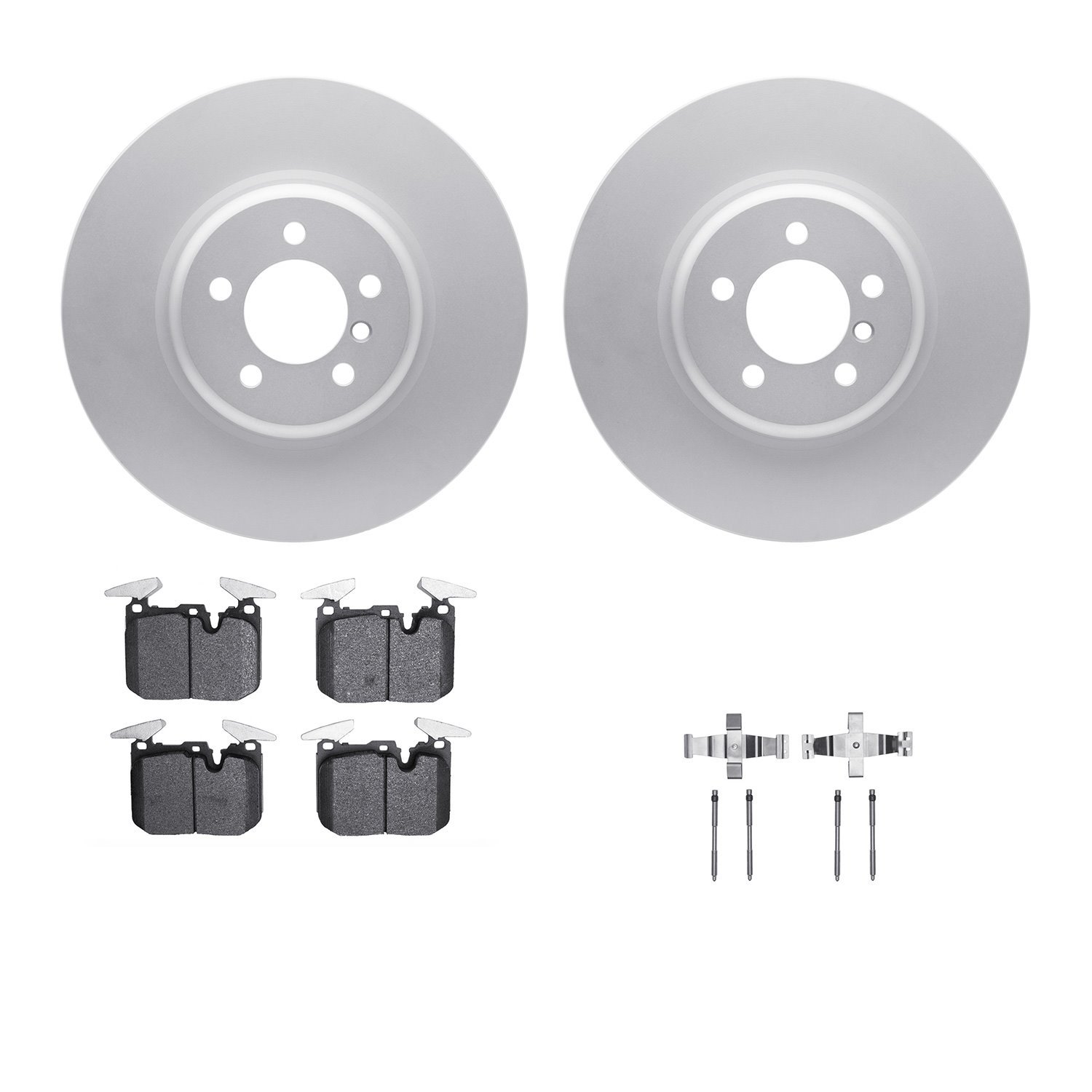 4312-31085 Geospec Brake Rotors with 3000-Series Ceramic Brake Pads & Hardware, 2013-2020 BMW, Position: Front