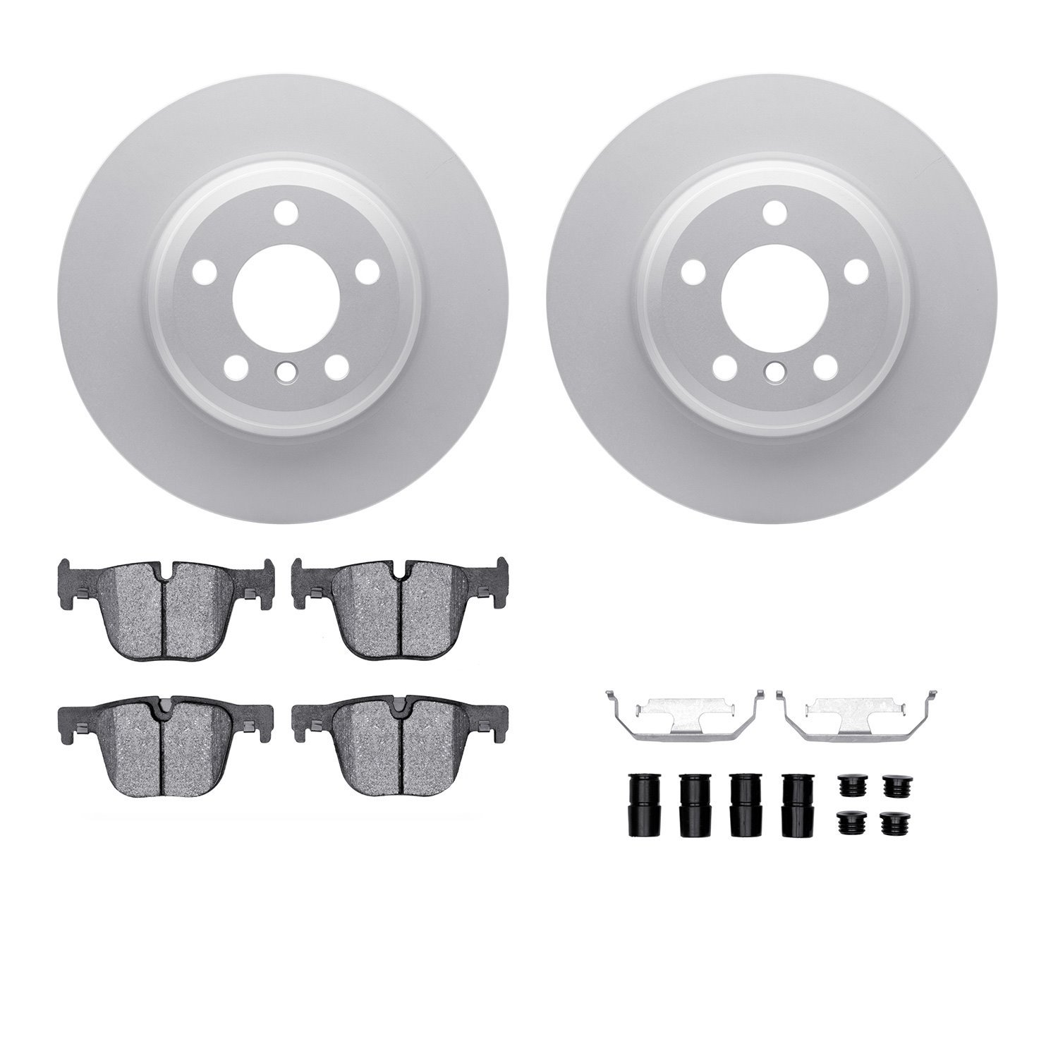 4312-31086 Geospec Brake Rotors with 3000-Series Ceramic Brake Pads & Hardware, 2012-2020 BMW, Position: Rear
