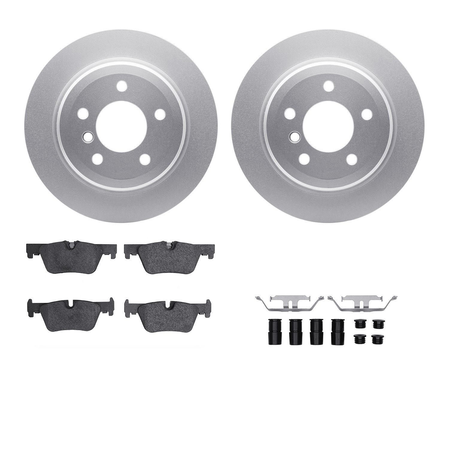 4312-31087 Geospec Brake Rotors with 3000-Series Ceramic Brake Pads & Hardware, 2013-2013 BMW, Position: Rear