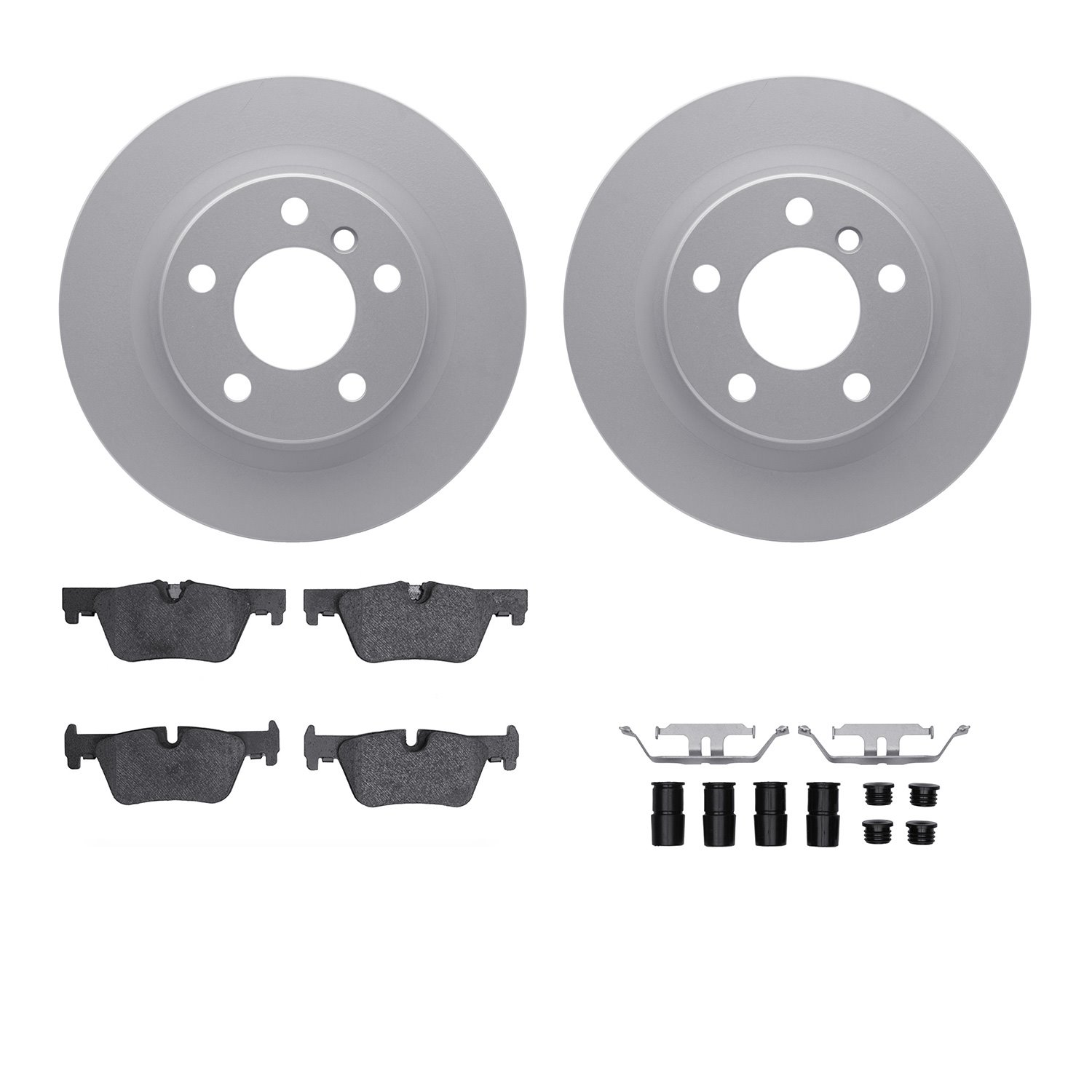 4312-31088 Geospec Brake Rotors with 3000-Series Ceramic Brake Pads & Hardware, 2012-2021 BMW, Position: Rear