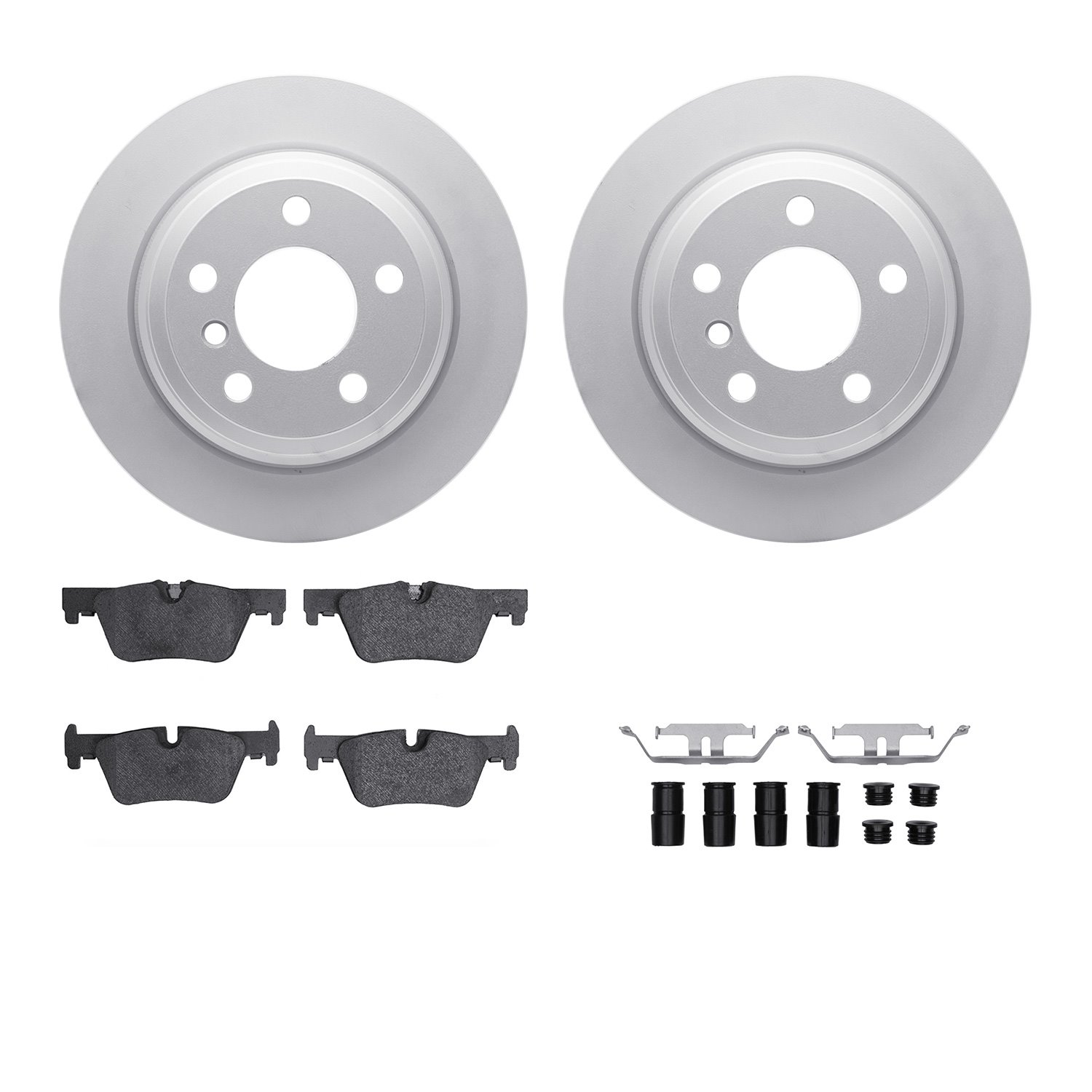 4312-31089 Geospec Brake Rotors with 3000-Series Ceramic Brake Pads & Hardware, 2013-2020 BMW, Position: Rear