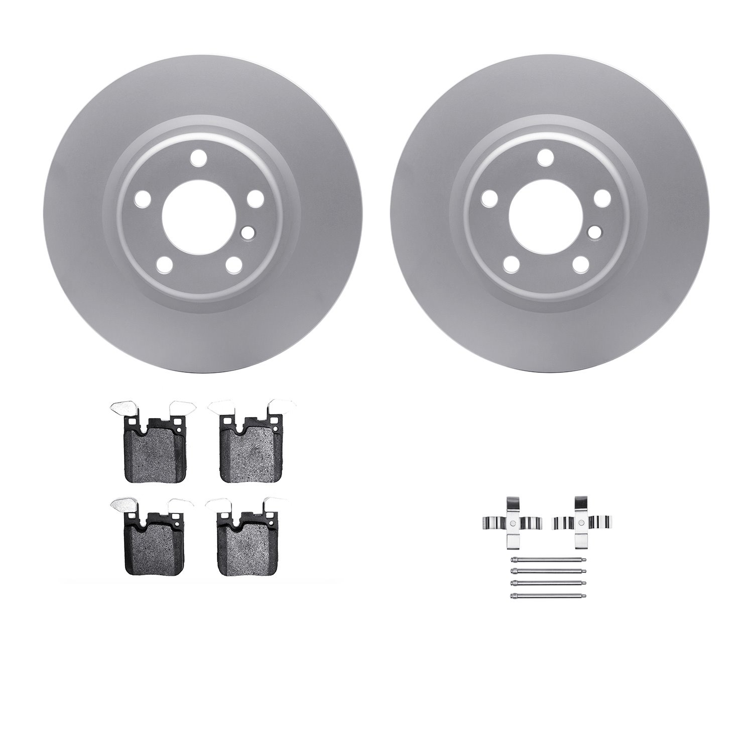 4312-31090 Geospec Brake Rotors with 3000-Series Ceramic Brake Pads & Hardware, 2012-2020 BMW, Position: Rear