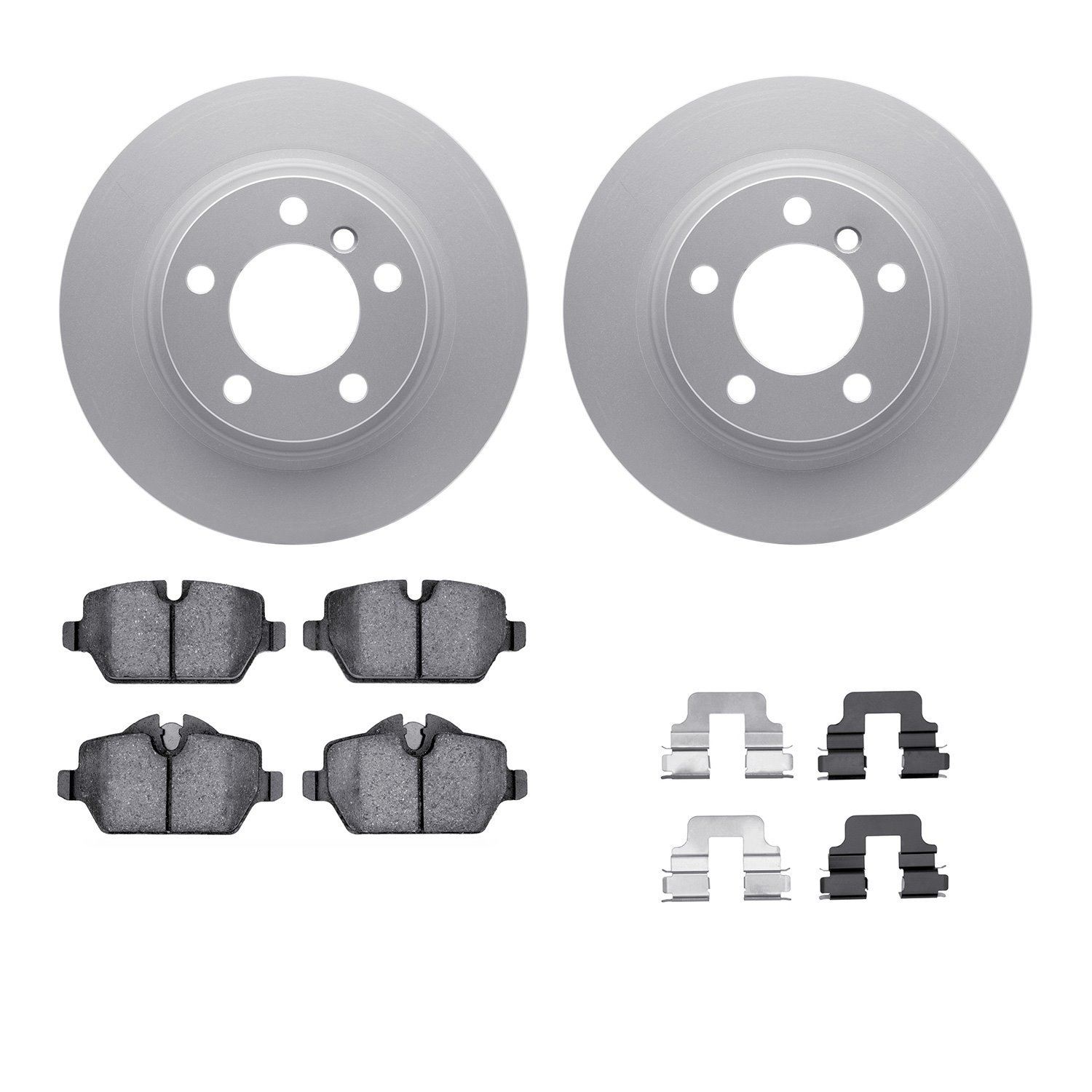 4312-32010 Geospec Brake Rotors with 3000-Series Ceramic Brake Pads & Hardware, 2013-2016 Mini, Position: Rear