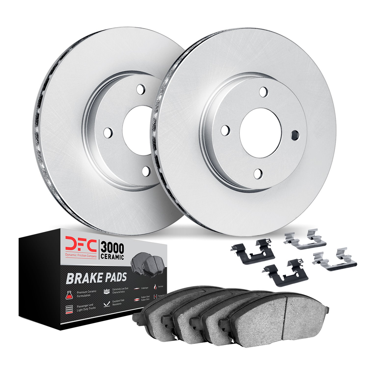 4312-32016 Geospec Brake Rotors with 3000-Series Ceramic Brake Pads & Hardware, 2009-2014 Mini, Position: Front