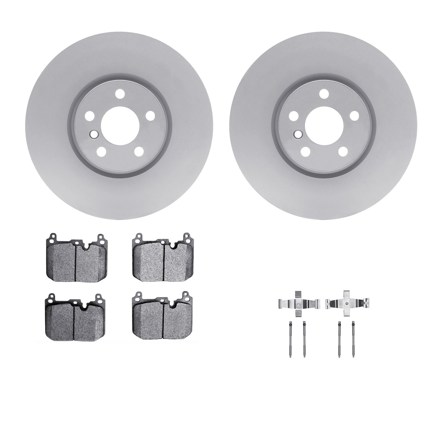 4312-32018 Geospec Brake Rotors with 3000-Series Ceramic Brake Pads & Hardware, 2015-2019 Mini, Position: Front