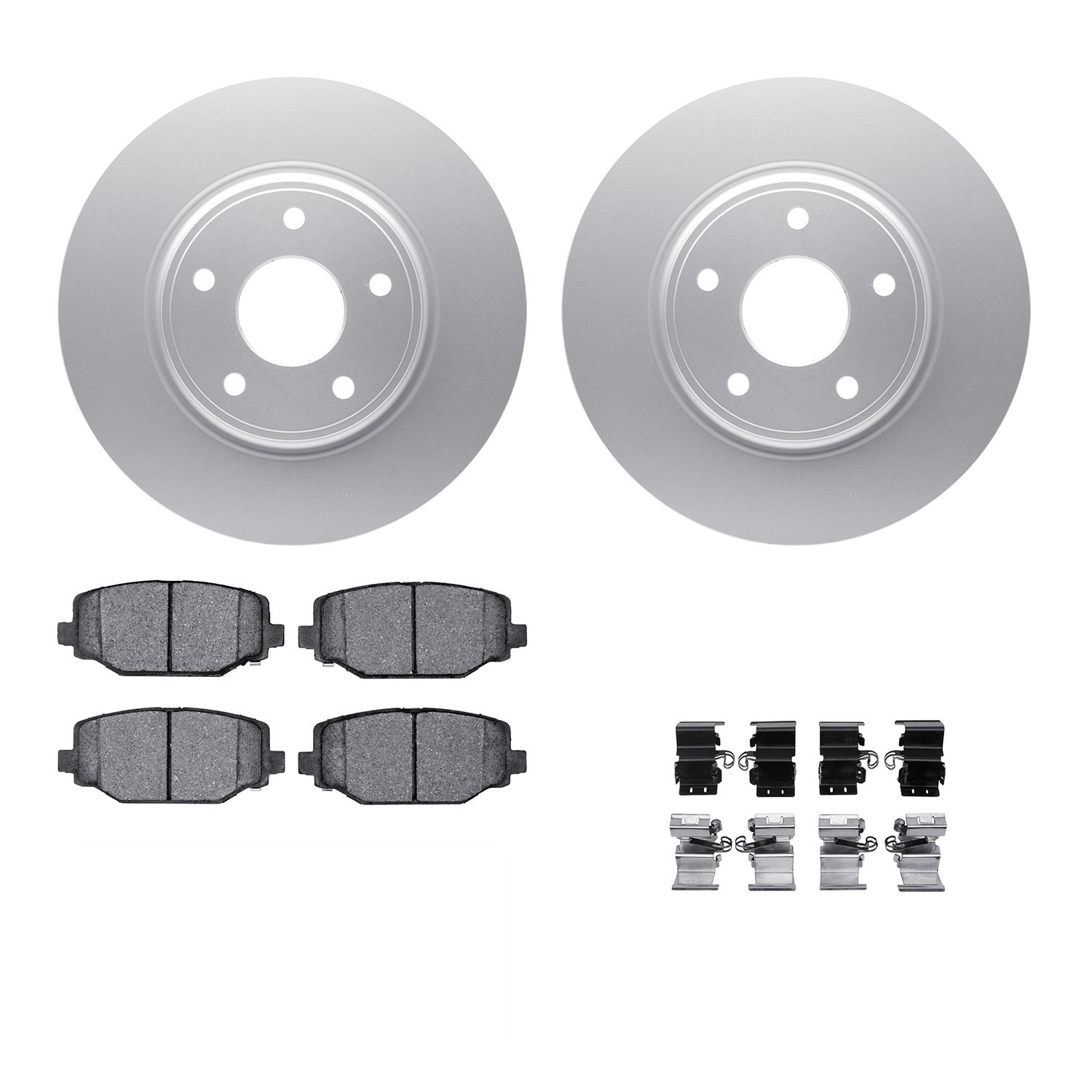 4312-40039 Geospec Brake Rotors with 3000-Series Ceramic Brake Pads & Hardware, 2012-2020 Multiple Makes/Models, Position: Rear